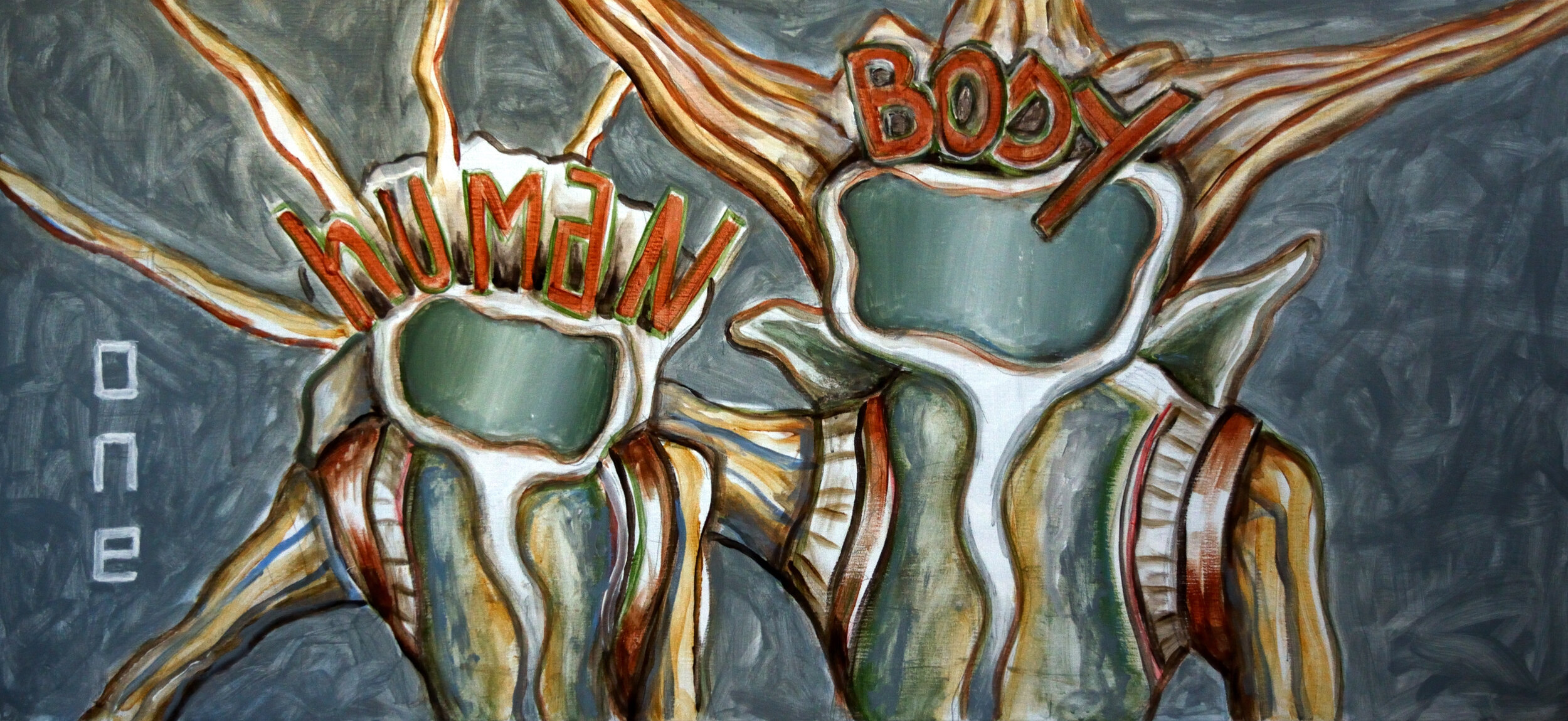 One Human Body, acrylic on canvas, 70x150cm