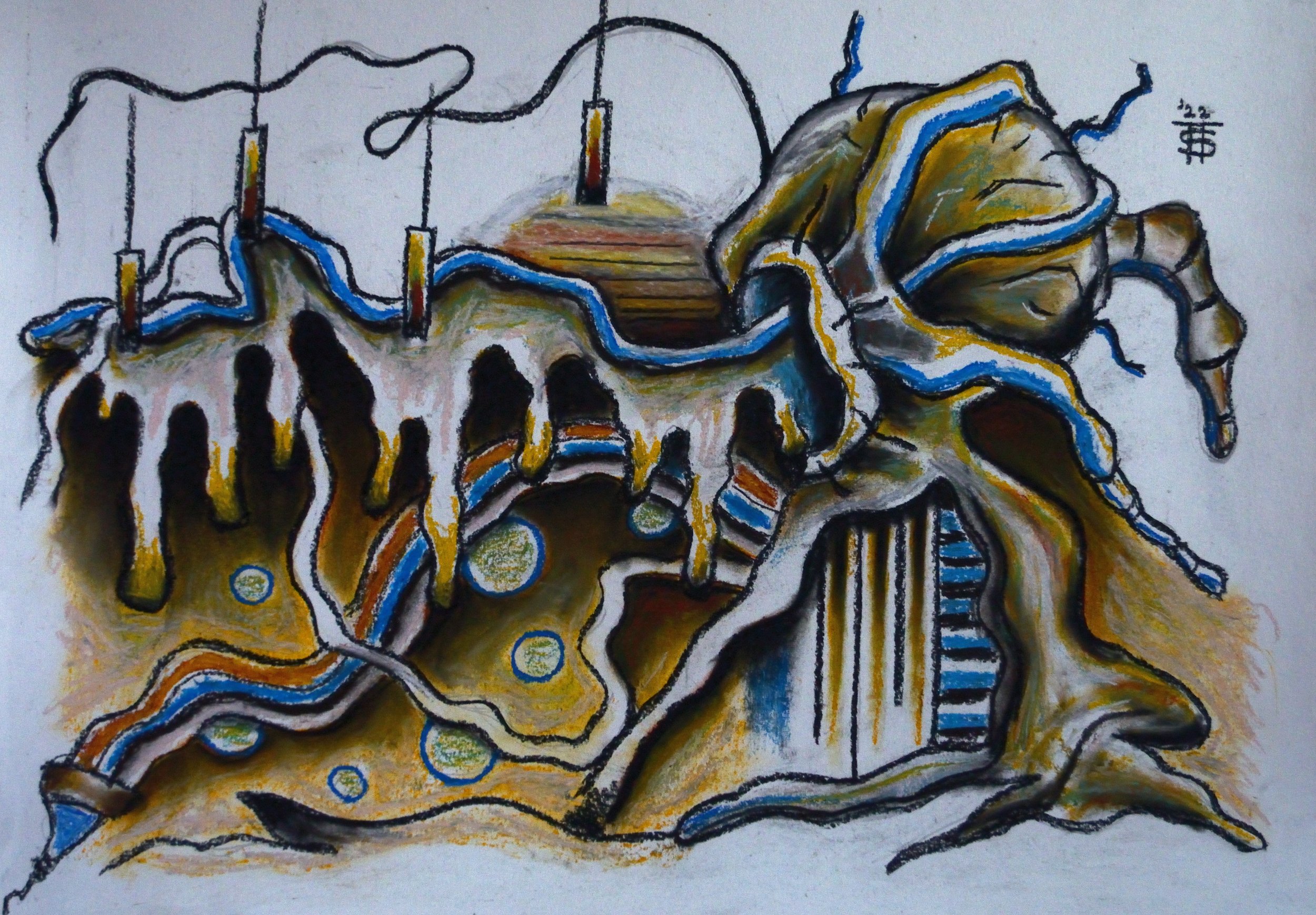 The Failure Works 13, pastel on paper, 70x100cm