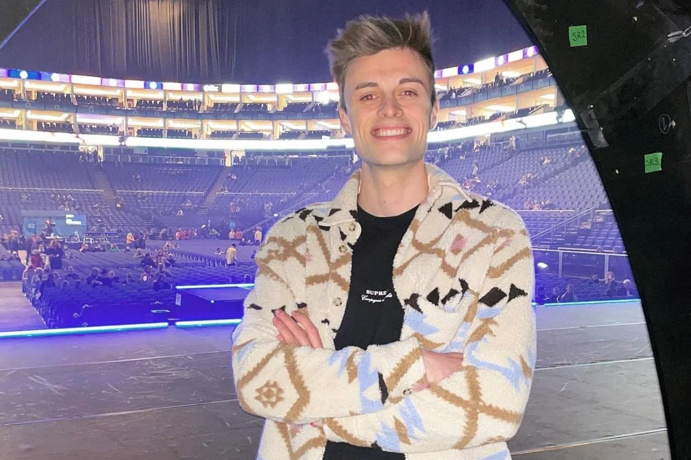 Joe Tasker and Mikey Cobban VIP Guests at The Masked Singer