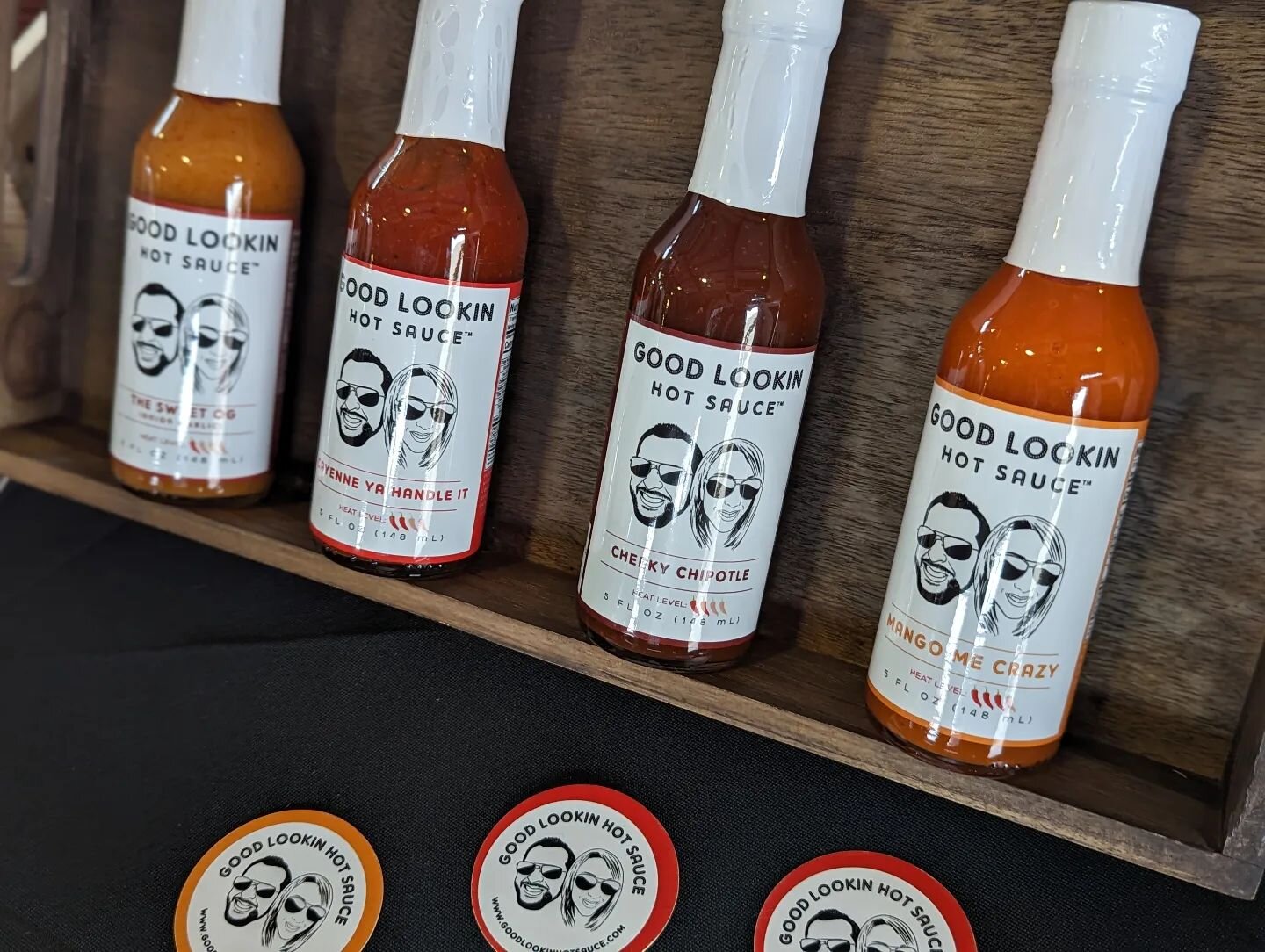 Spicing it up with @goodlookinhotsauce here at Eastern Market! Come join us for a great day at the market, we'll be here until 4!