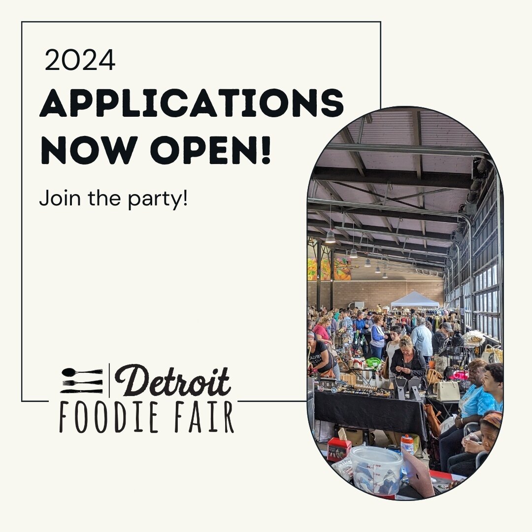 Join in the fun next summer @easternmarket! Letting you know that our 2024 Detroit Foodie Fair applications are now open! Please note that jurying does not begin until January and is on a rolling basis. Visit shed5flea.com or click the link in our bi