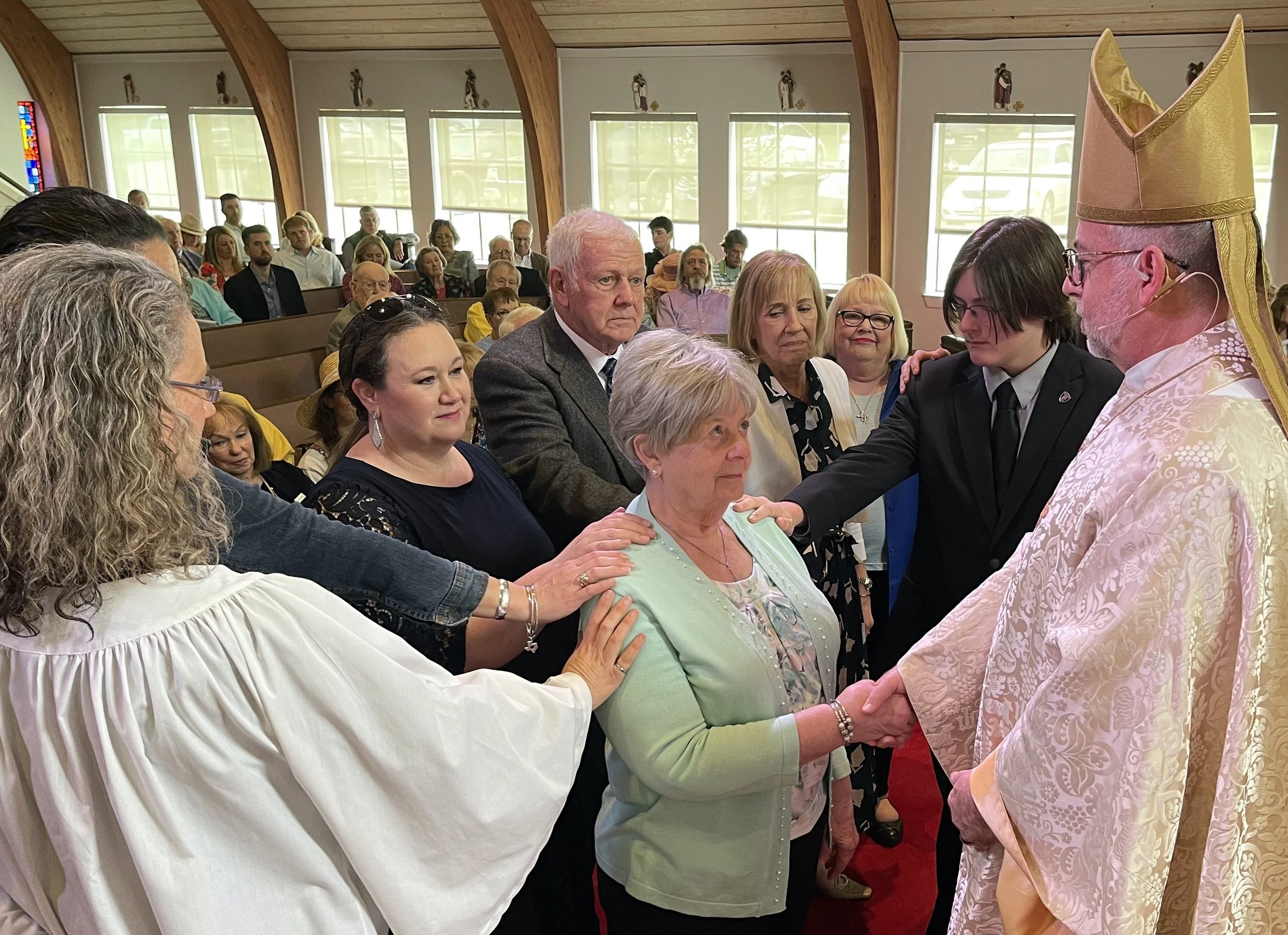 LINDA BAUMGARTNER being received