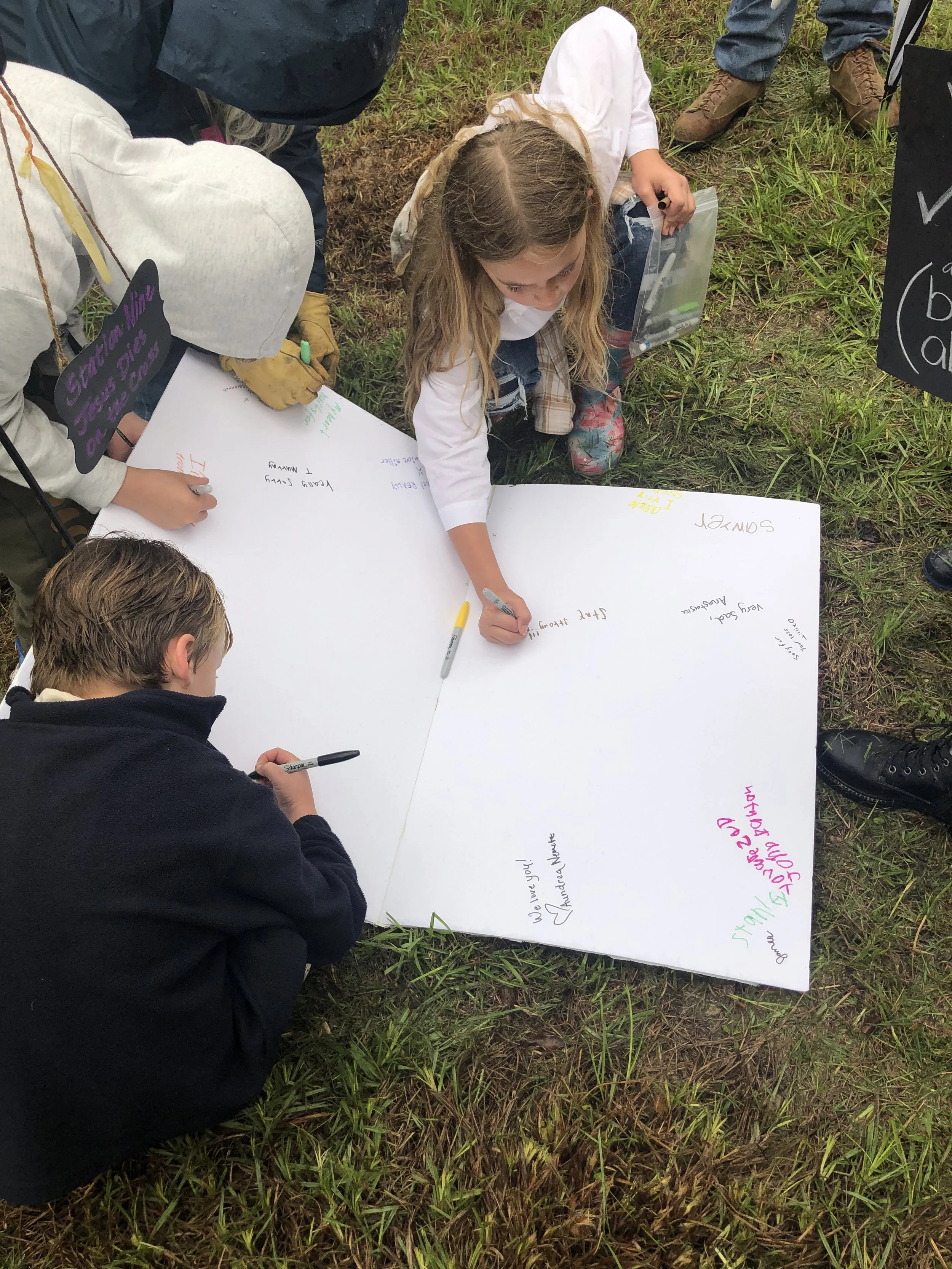 Kids wrote a sympathy card to Jesus' mother, Mary