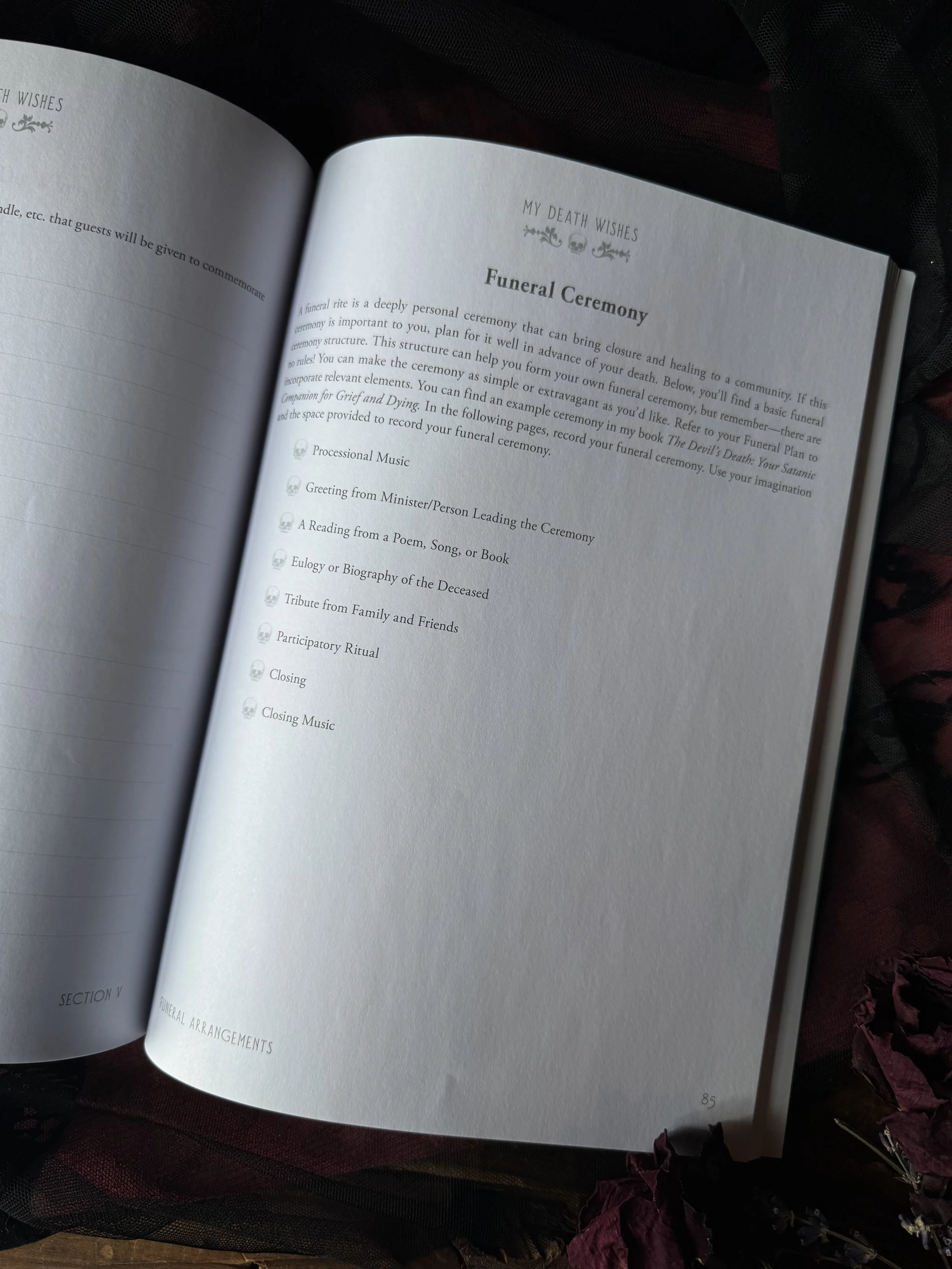 An end-of-life workbook to demystify funeral and death practices.