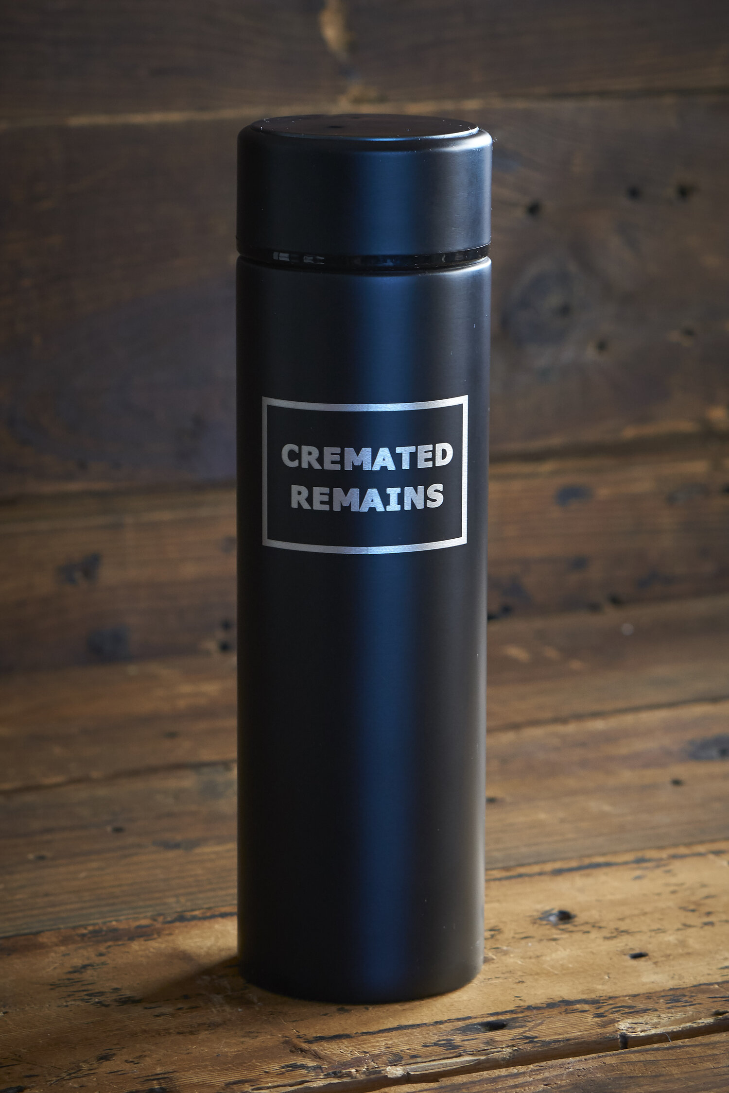 Cremated Remains thermos with Tea Infuser - Wolfbait & B-Girls