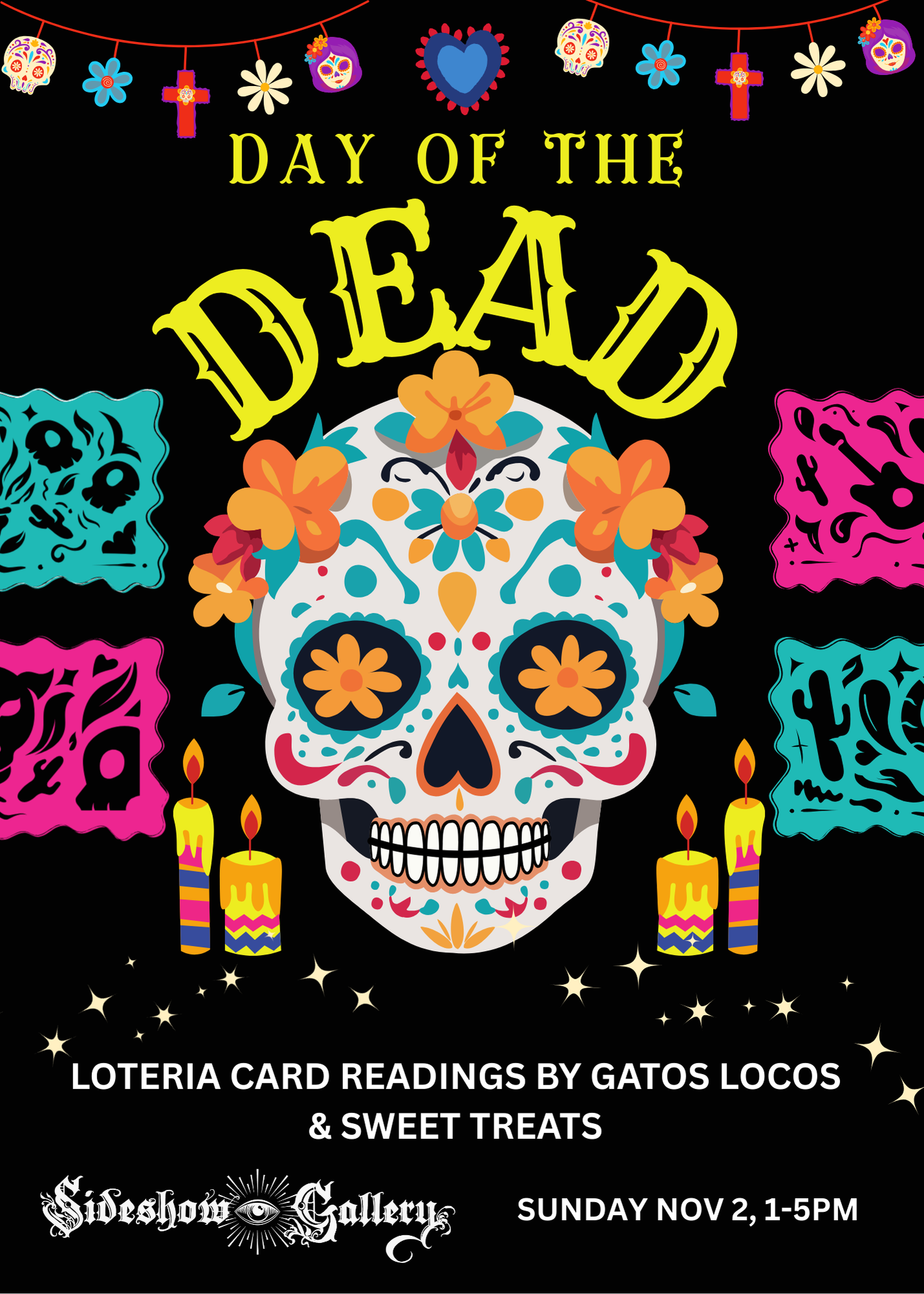 Day of the Dead Loteria Card Readings with Gatos Locos