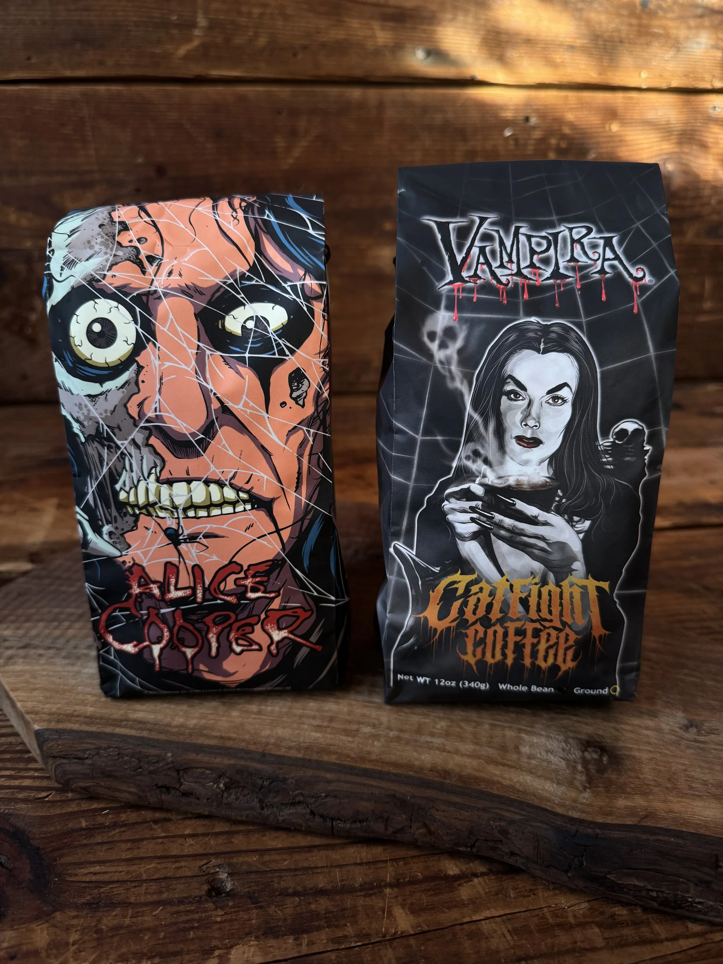 catfight coffee: alice cooper and vampira