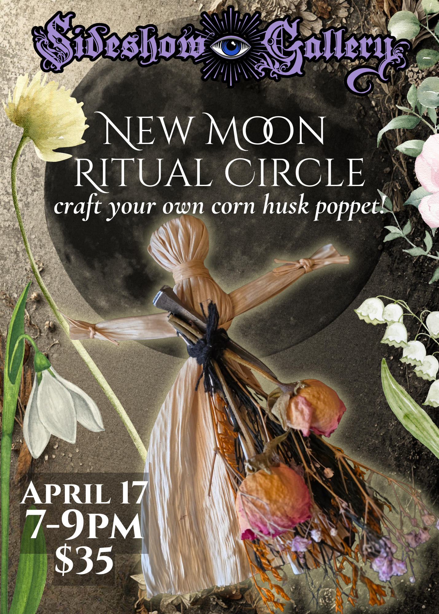 New Moon Ritual Circle: Craft Your Own Corn Husk Poppet