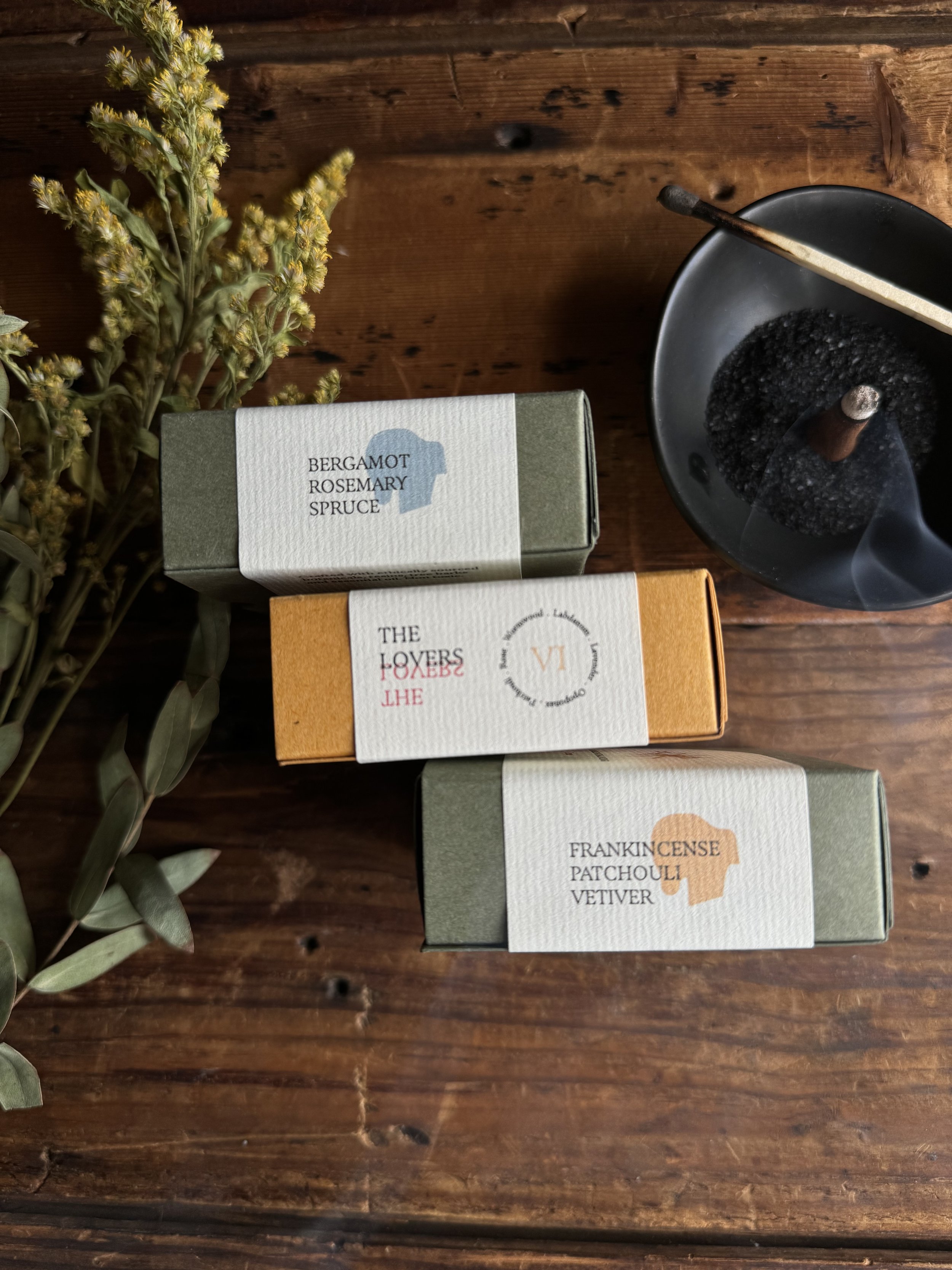 Hard Broom all natural incense cones
