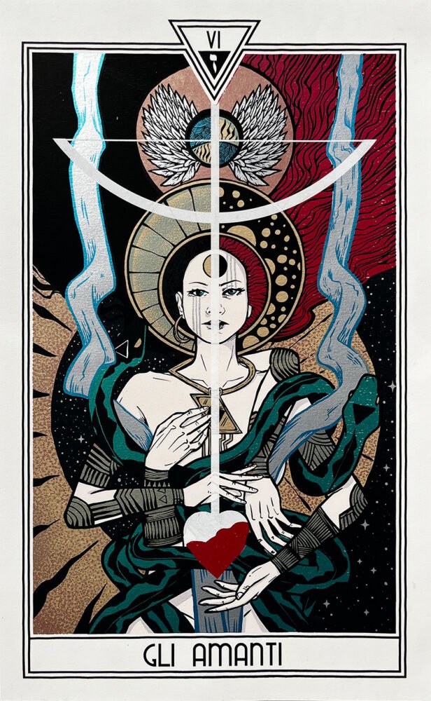 Tarot Print of the Lovers by Malleus