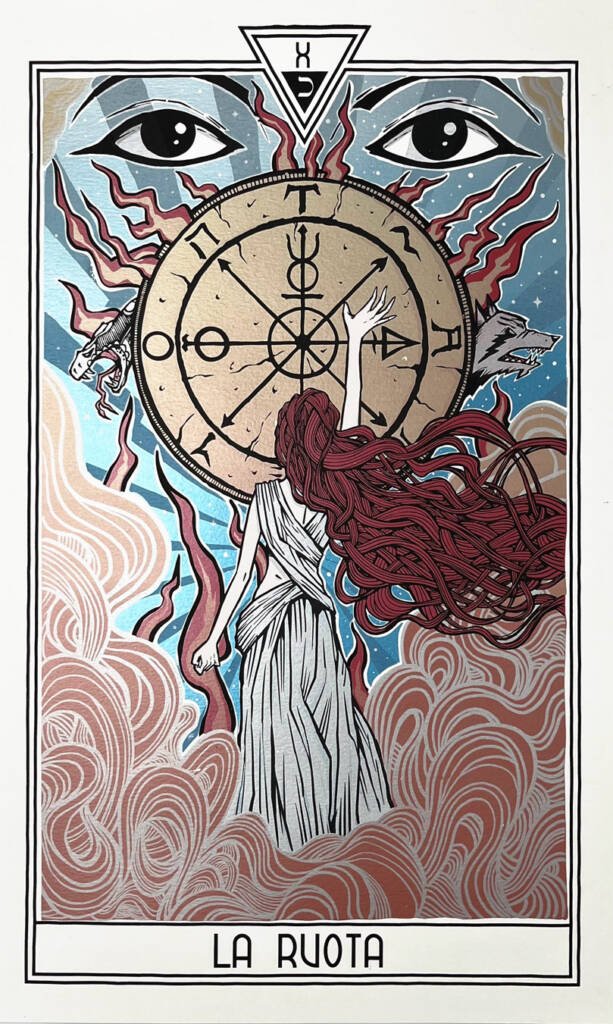 tarot Print of The Wheel of Fortune by Malleus