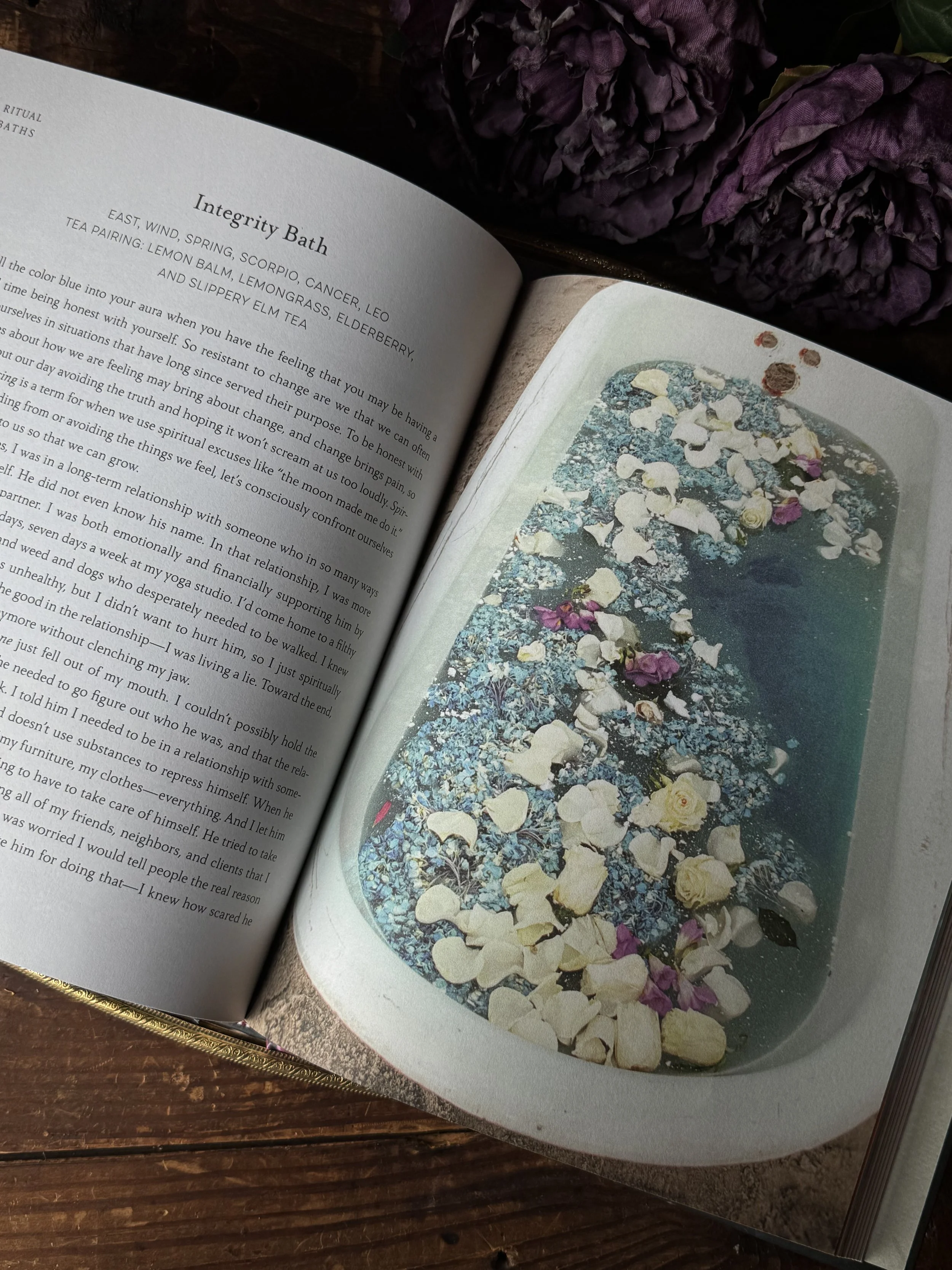 Ritual Baths, a book the walks you step-by-step through setting up a ritual bath, is full of beautiful photos of magical baths
