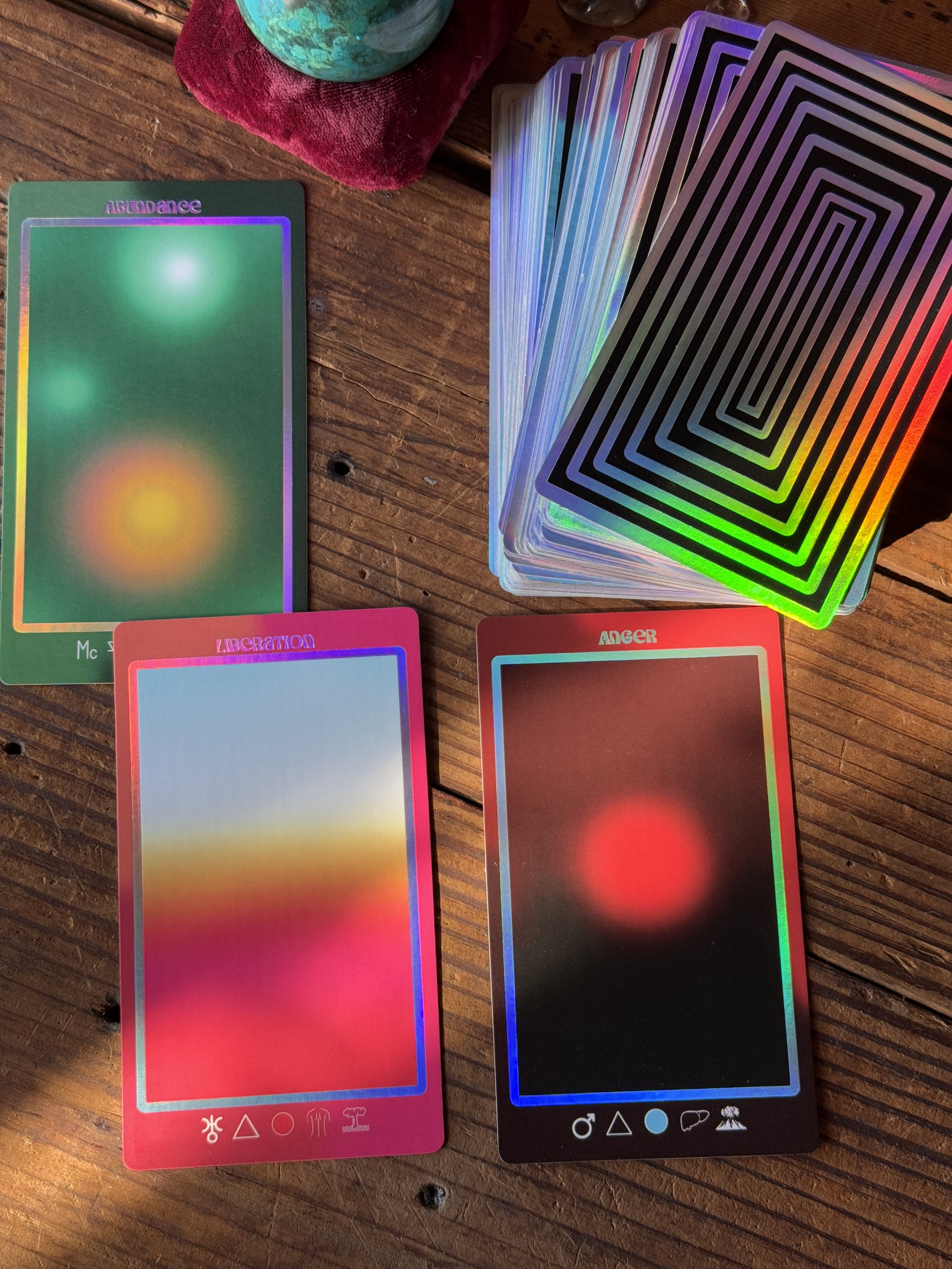 Color Vision Oracle deck and it's emotion cards