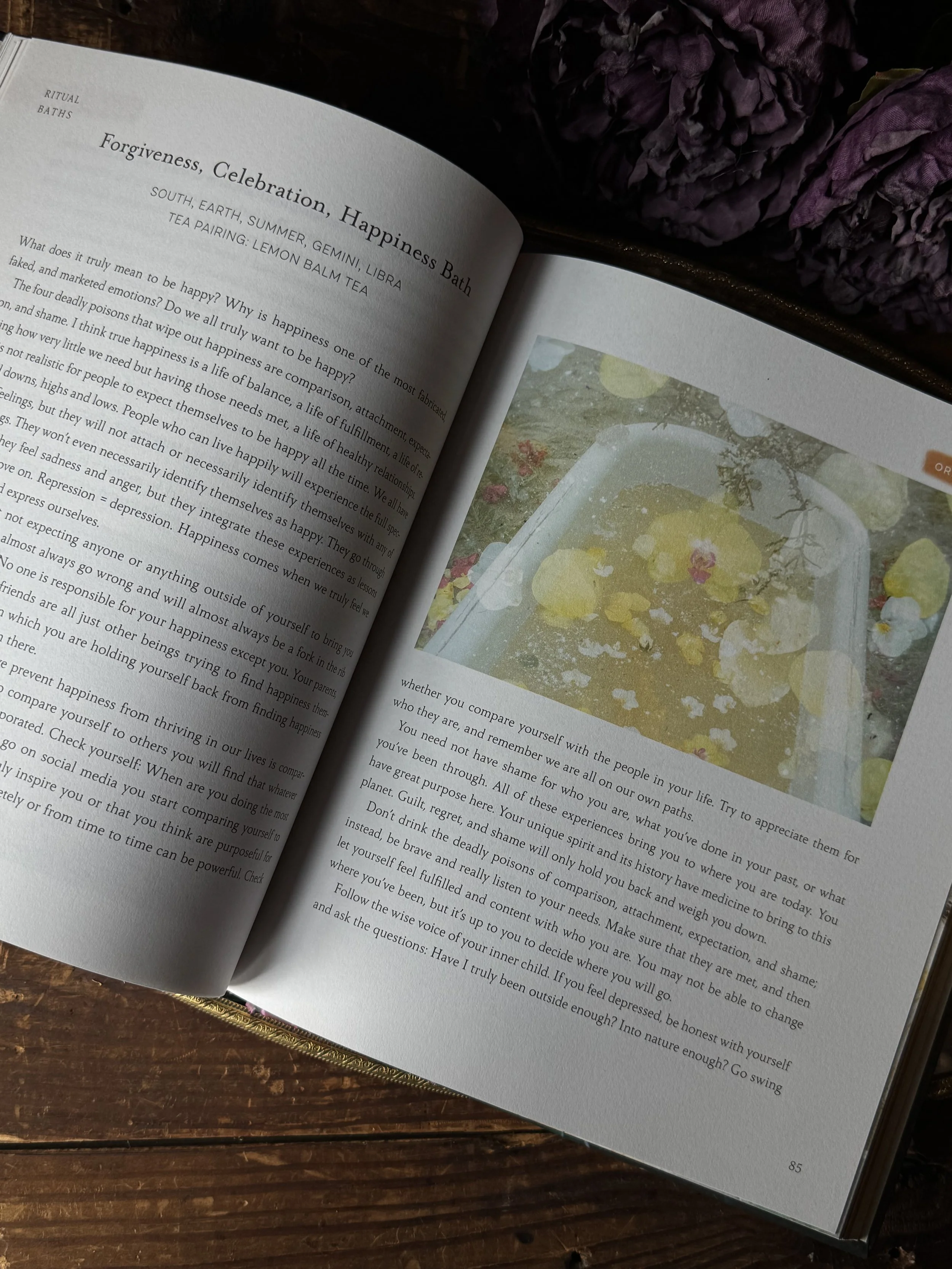 Ritual Baths, a book the walks you step-by-step through setting up a ritual bath, is full of beautiful photos of magical baths