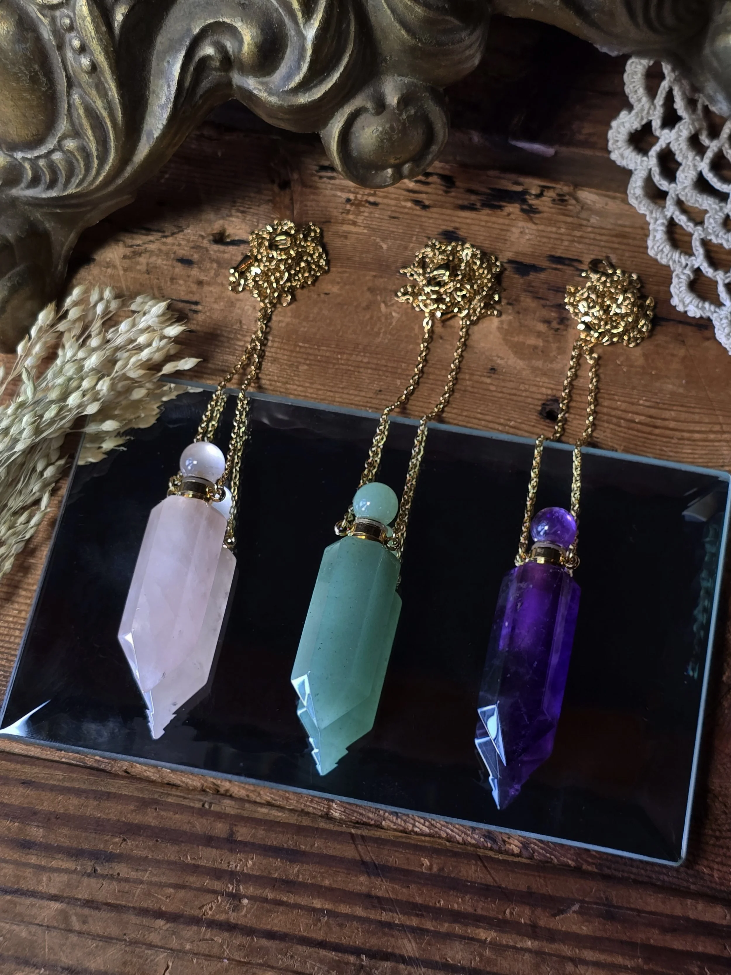Crystal Vial Necklaces