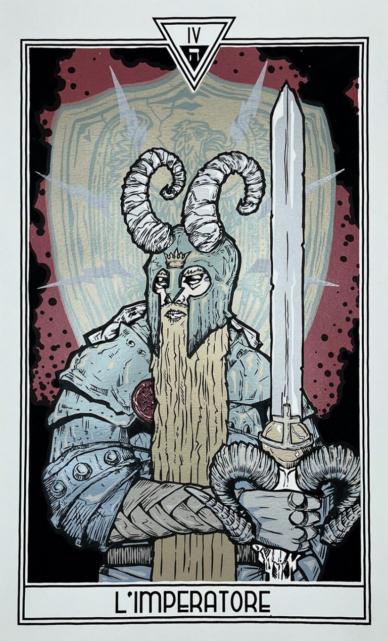 tarot print of The Emperor by Malleus