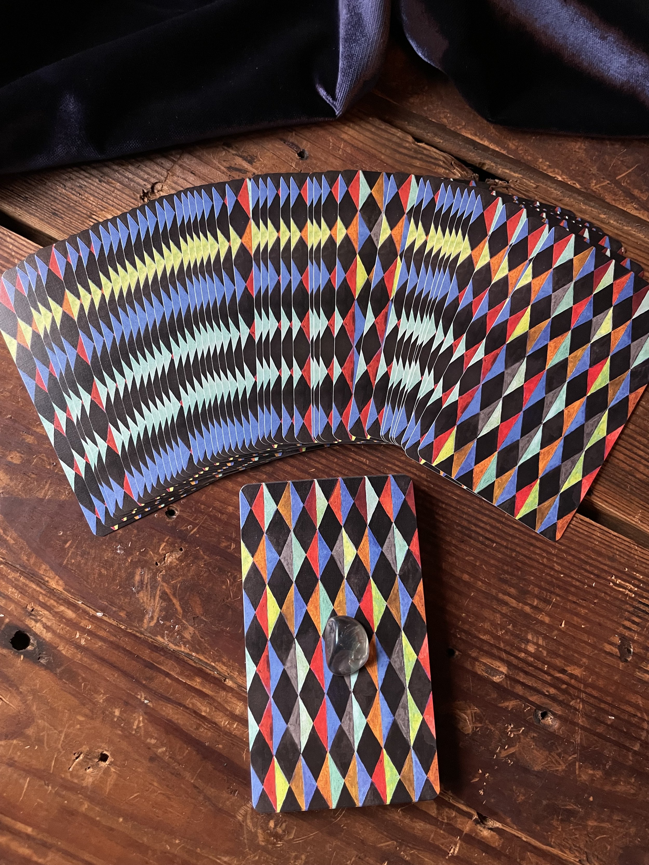 Full tarot deck spread
