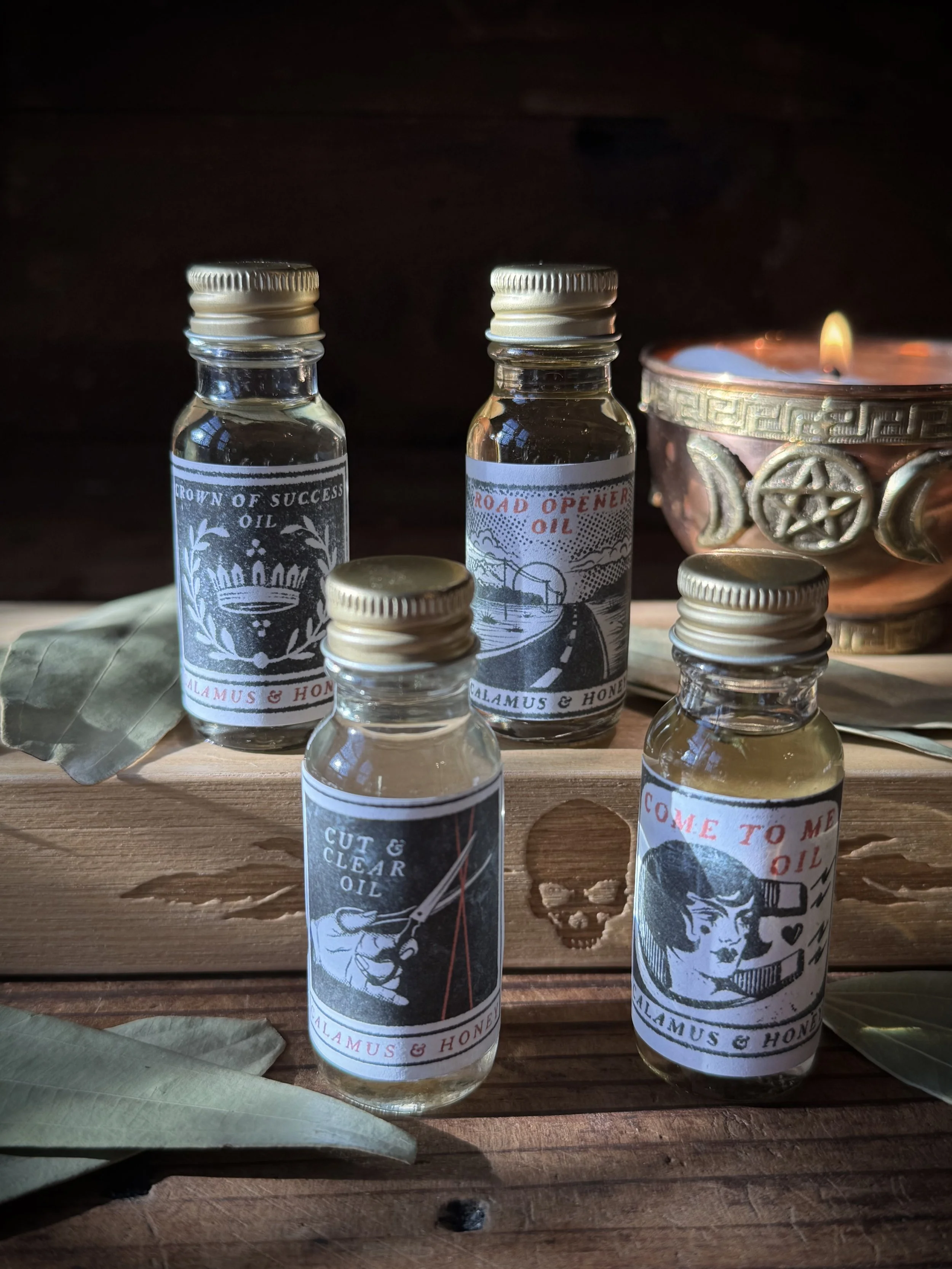 Calamus and Honey handcrafted intention oils