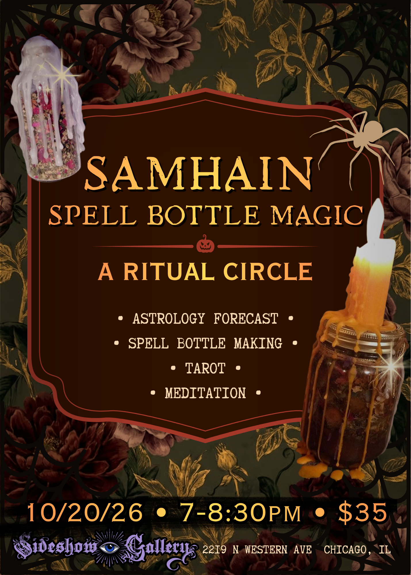 Samhain Spell Bottle Magic Ritual Circle