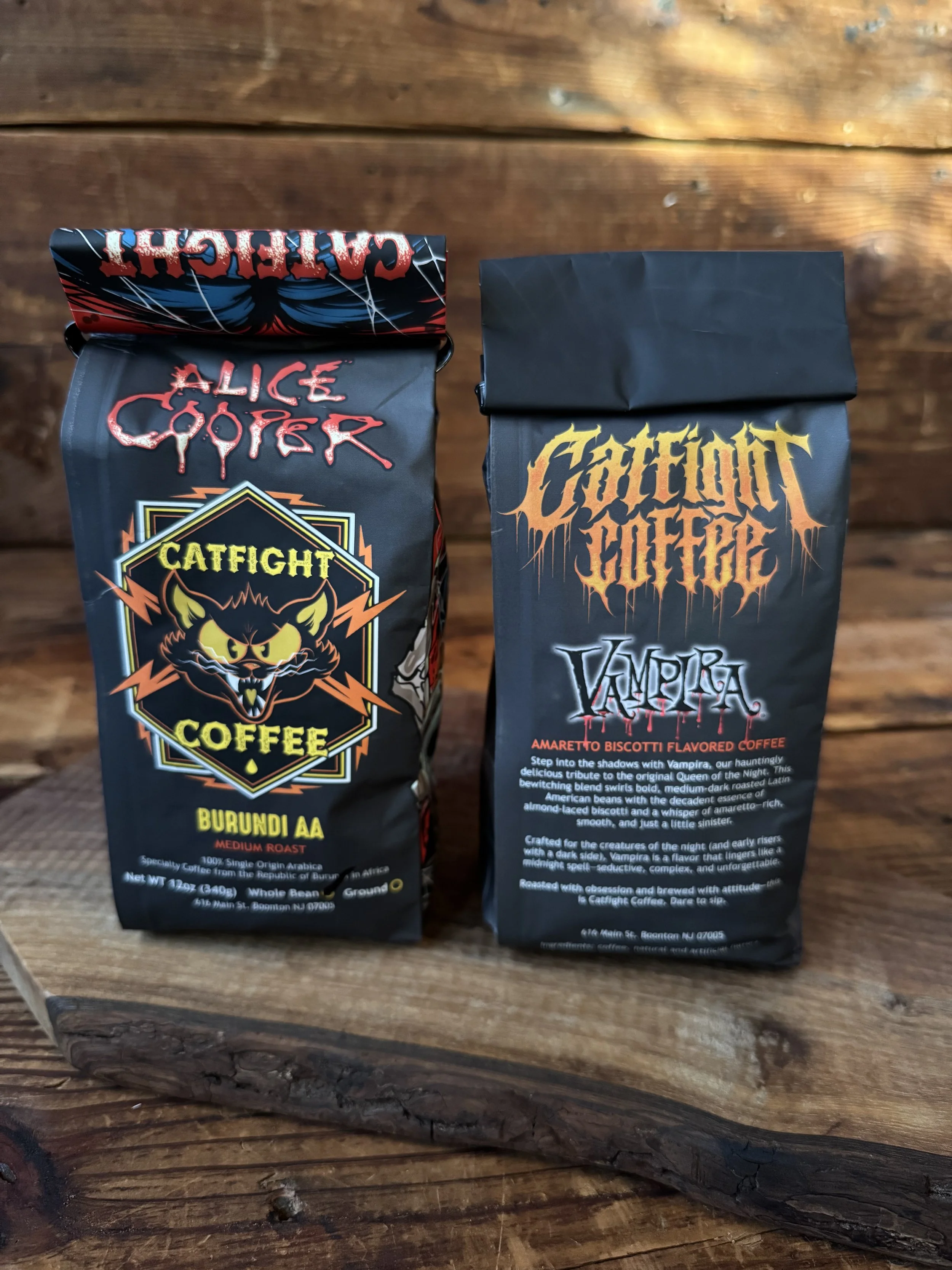 catfight coffee: alice cooper and vampira