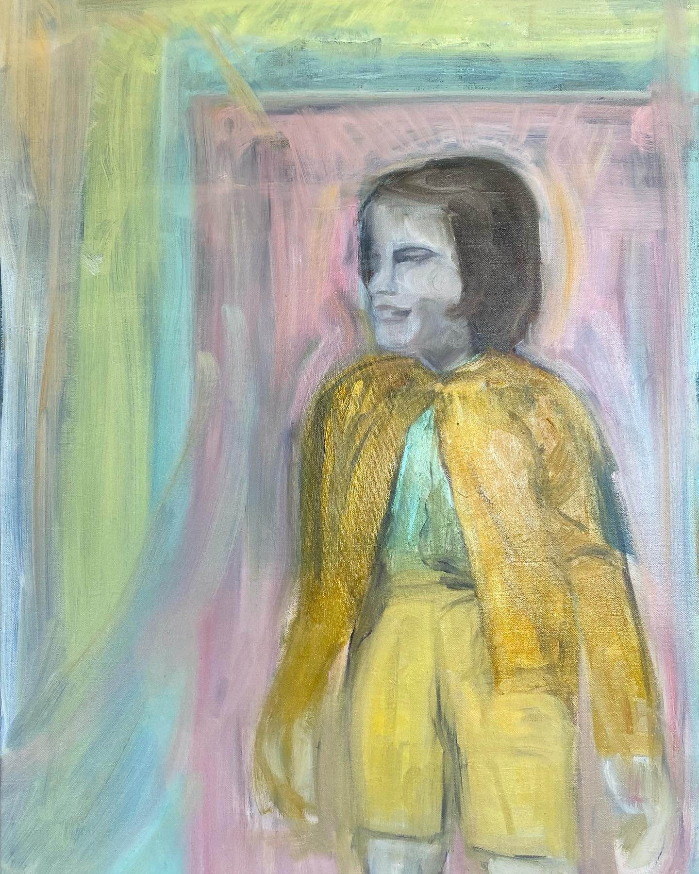 &lsquo;Yellow and Blue&rsquo; 2021. From a photo of me going out for an afternoon with the family. I was so struck by the colours of the clothes Started yesterday and I think it might be complete but then again...The artist&rsquo;s dilemma...

#dpatr