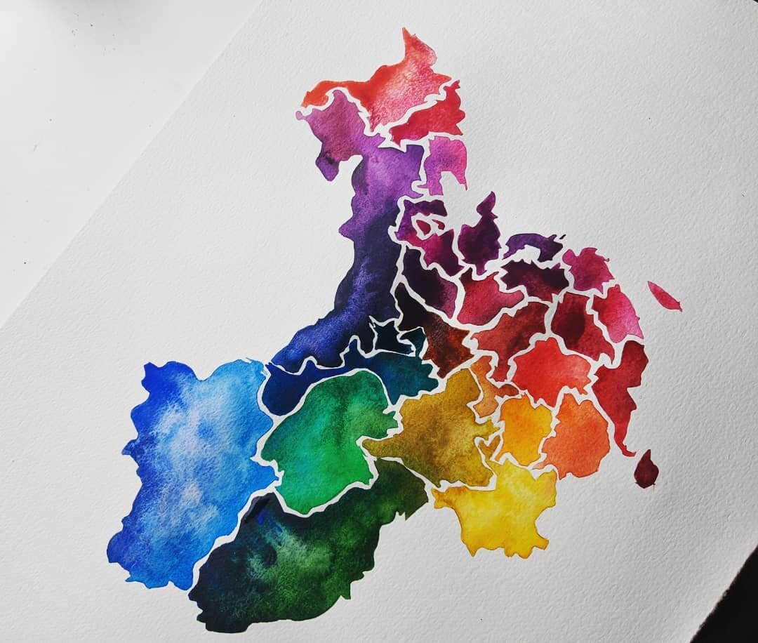 Watercolour Map