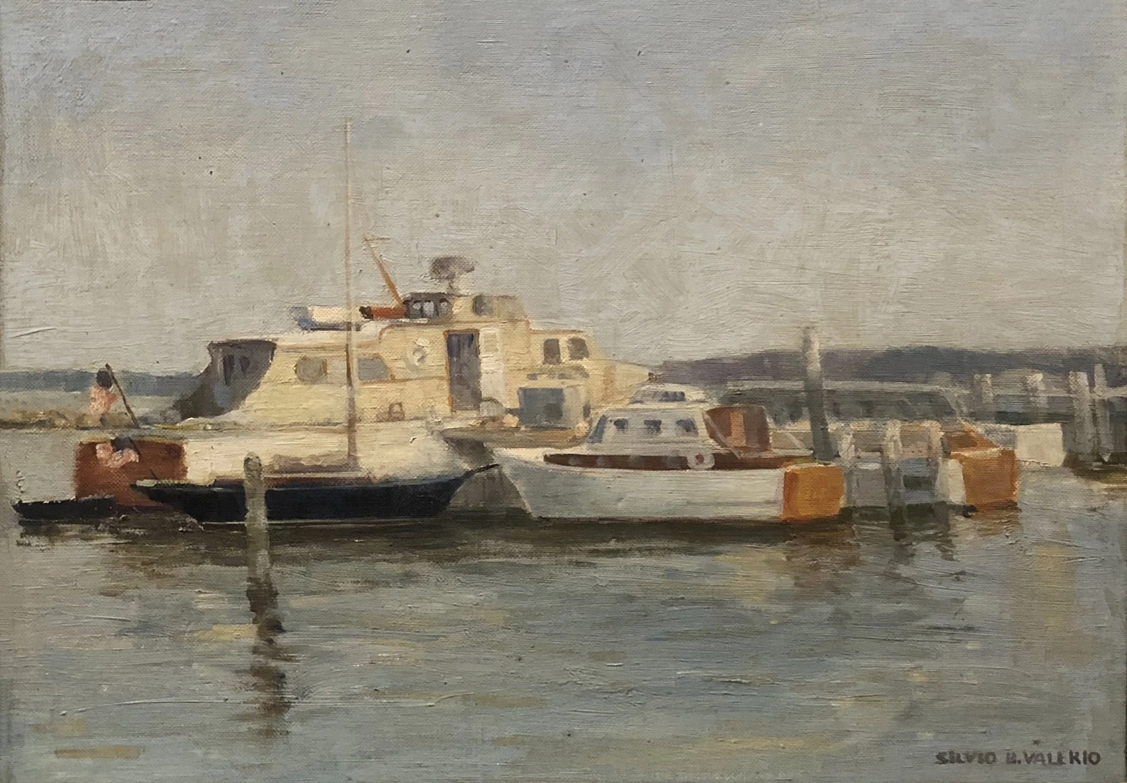 Silvio B. Valerio,  Sanc Souci , oil on canvasboard