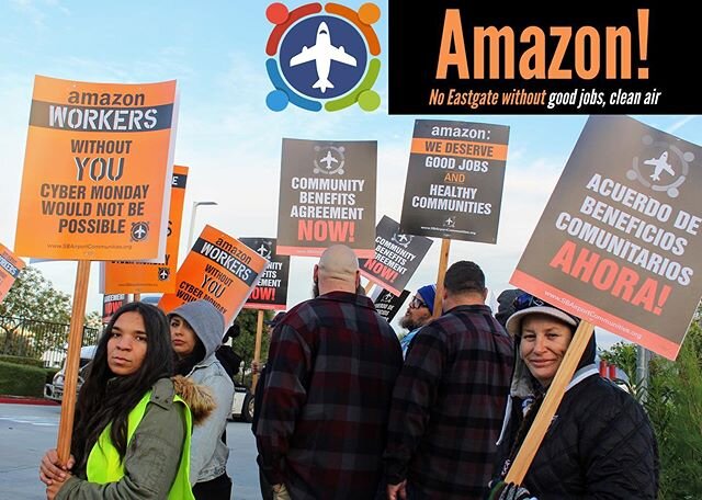 A public asset like @sbdairport should bring strong job opportunities for residents and measures to protect public health.

@amazon, it&rsquo;s time for good jobs and clean air. The bare minimum at your facilities in the IE has not brought our commun