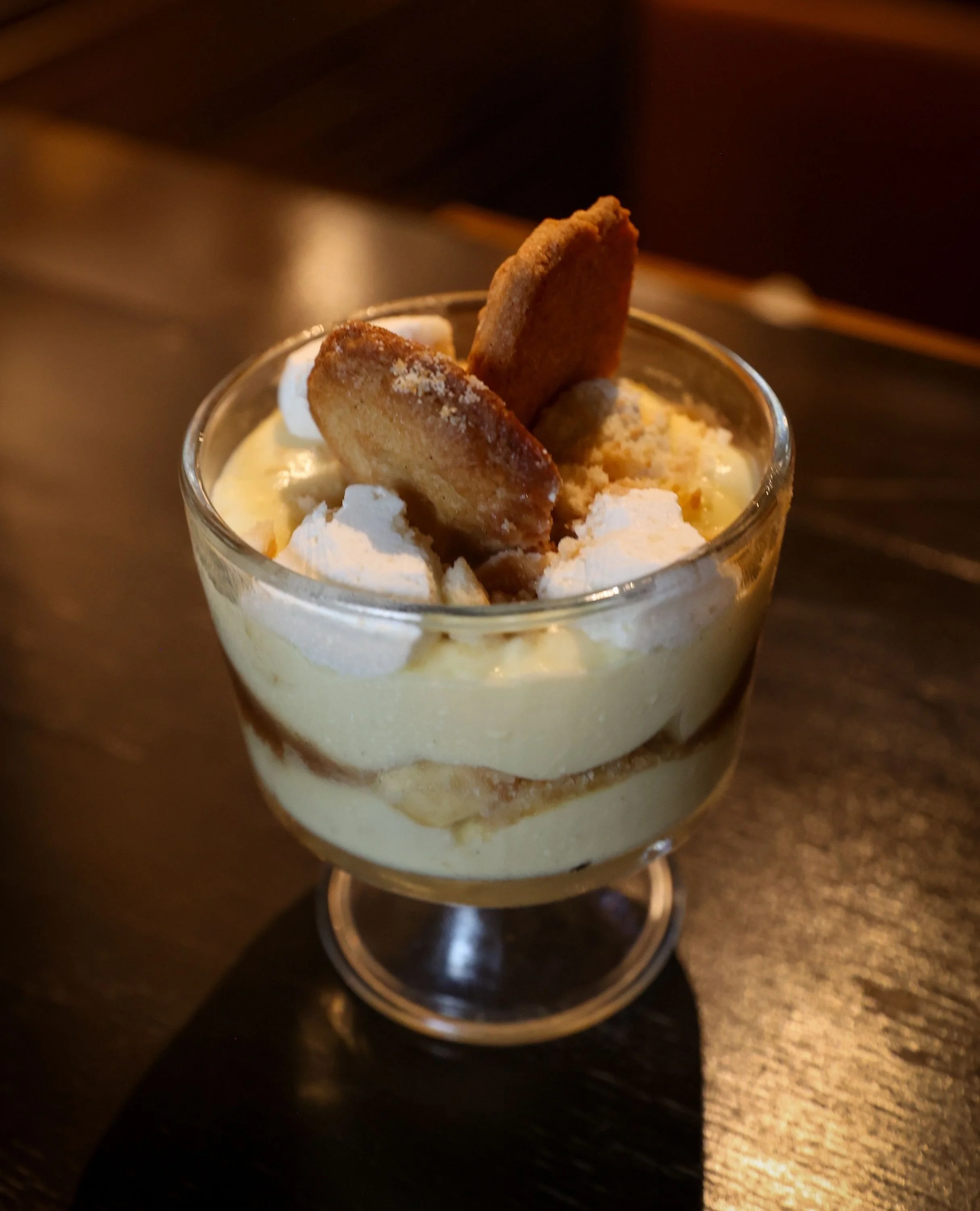 Our chefs went bananas when they created this new dessert!

Try our banana pudding with candied pecans and house-made vanilla wafers. 🍌

📸: @kycahill 

#finediningnashville #downtownnashville #bananapudding