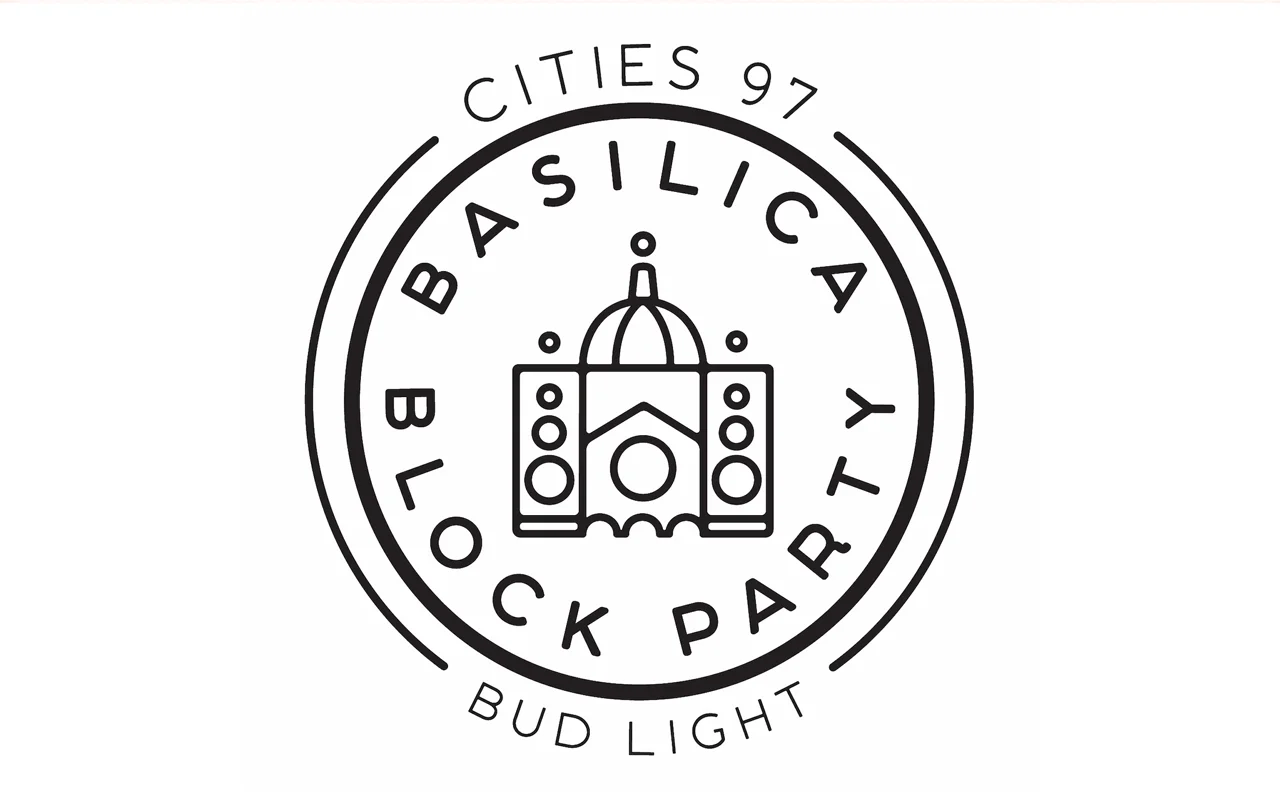 Basilica Block Party logo design (collab with Laura Wright)