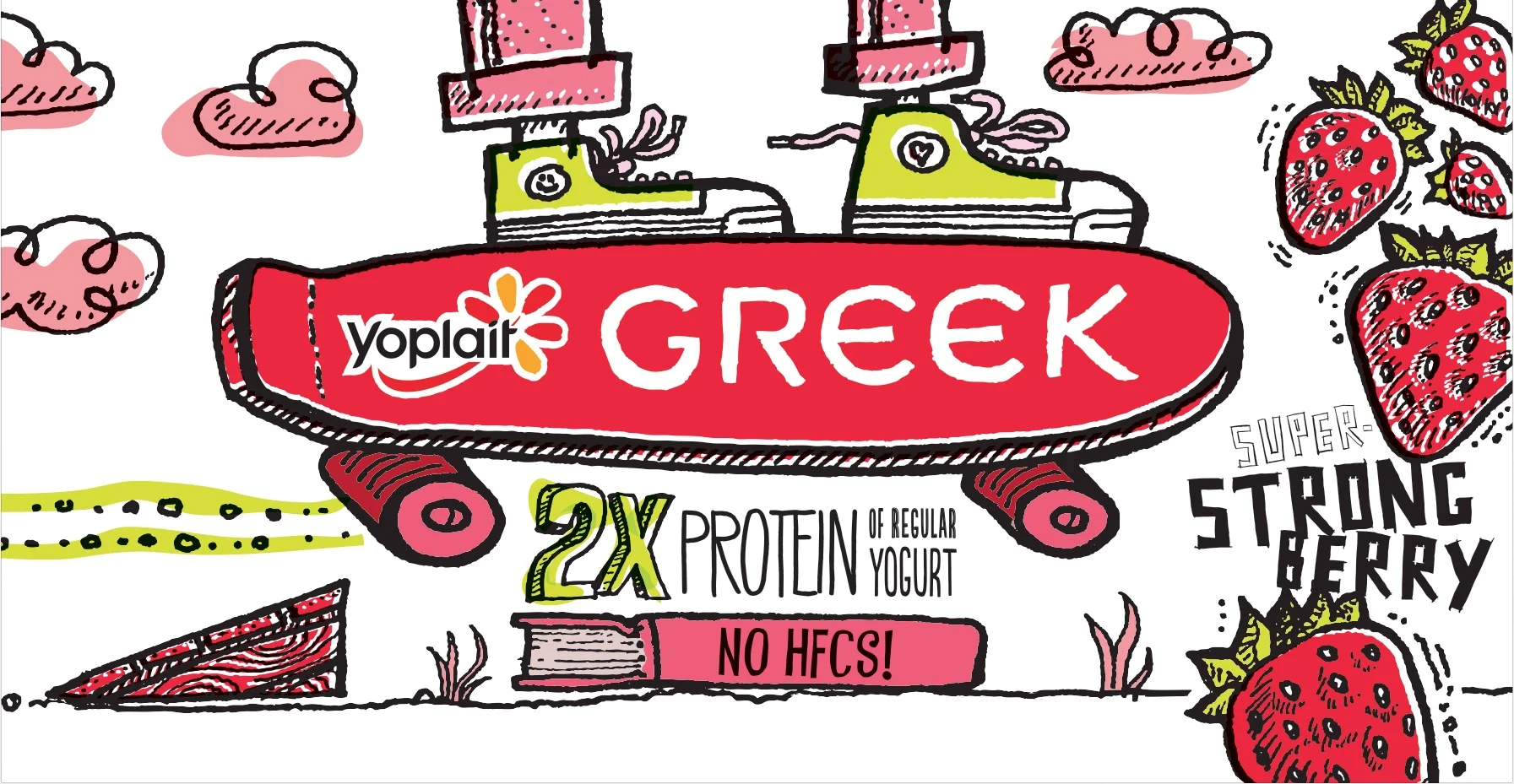 Proposed package design and illustration for Yoplait Kids Greek