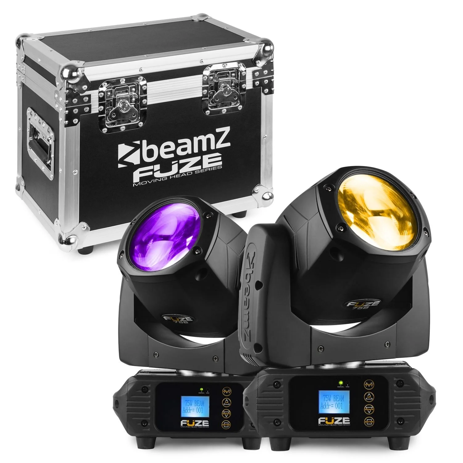BeamZ Pro - Fuze75B LED Beam Moving Head 2pcs in Flightcase