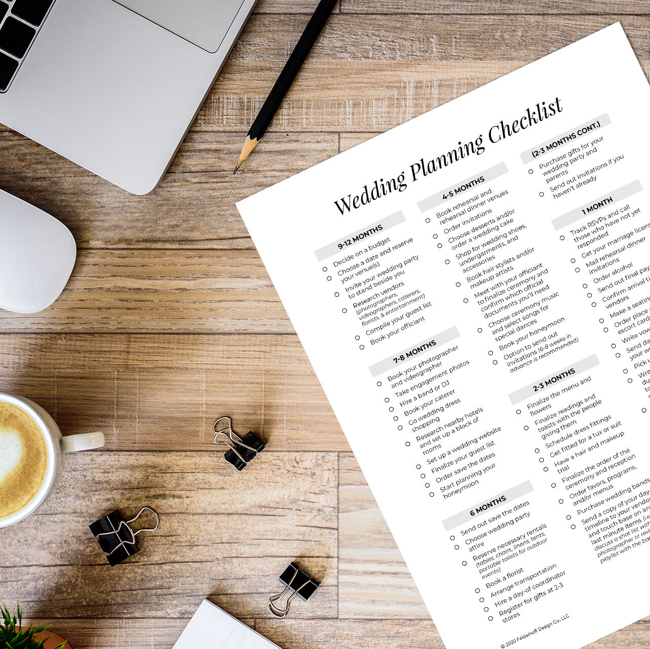 free printable wedding planning checklist dana felderhoff
