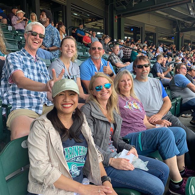When you order perfect weather to go with your game, and the home team wins, it&rsquo;s a True to the Blue kind of office outing. .
.
.
.
.
.
.
.
.
.
.
.
.
.
.
#bluearchnw
#blue
#truetotheblue
#seattlemariners
#tmobilepark
#officeouting
#marinersfort