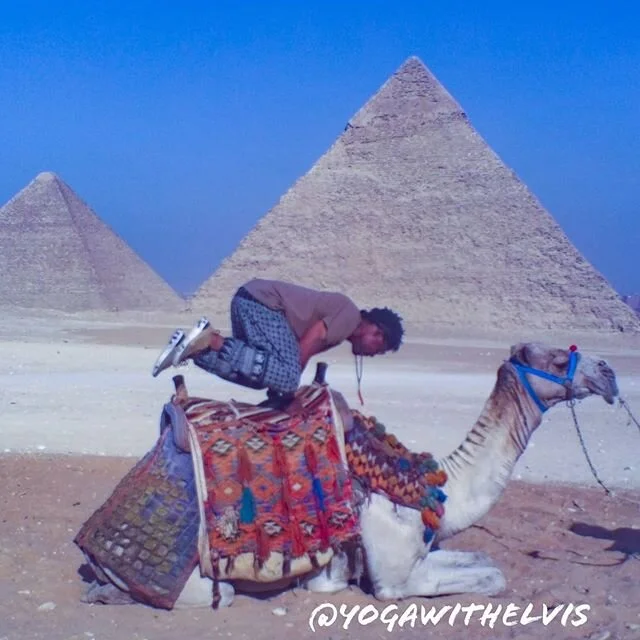 TBT Summer 2019. Crow Pose on a Camel 
#Bakasana #Pyramids #Egypt #Yoga #yogainstructor #BlackYoga #nycyoga #YogaWithElvis #NoPhotoShop