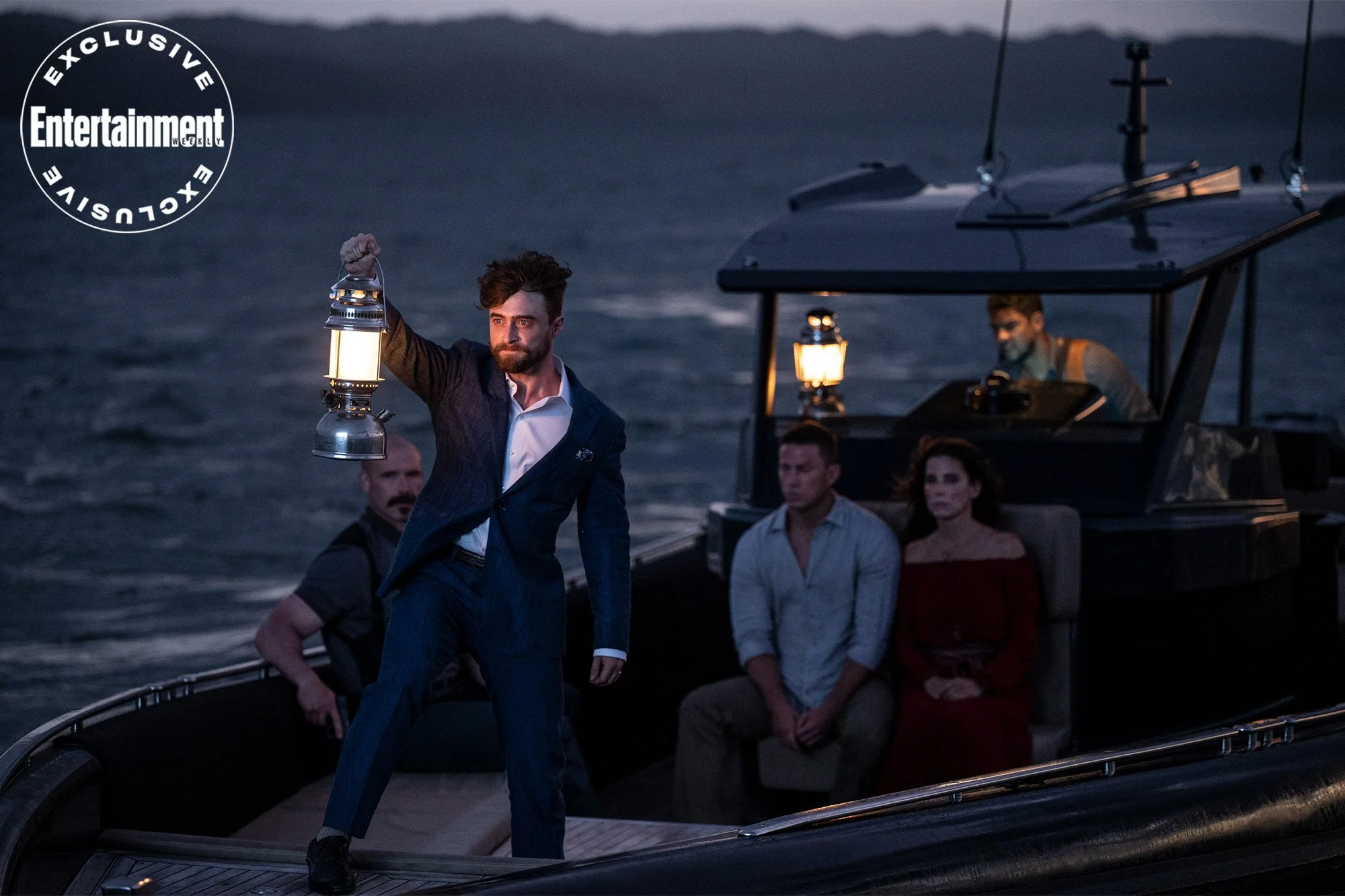 Sandra Bullock and Channing Tatum face off against Daniel Radcliffe in The Lost City first look