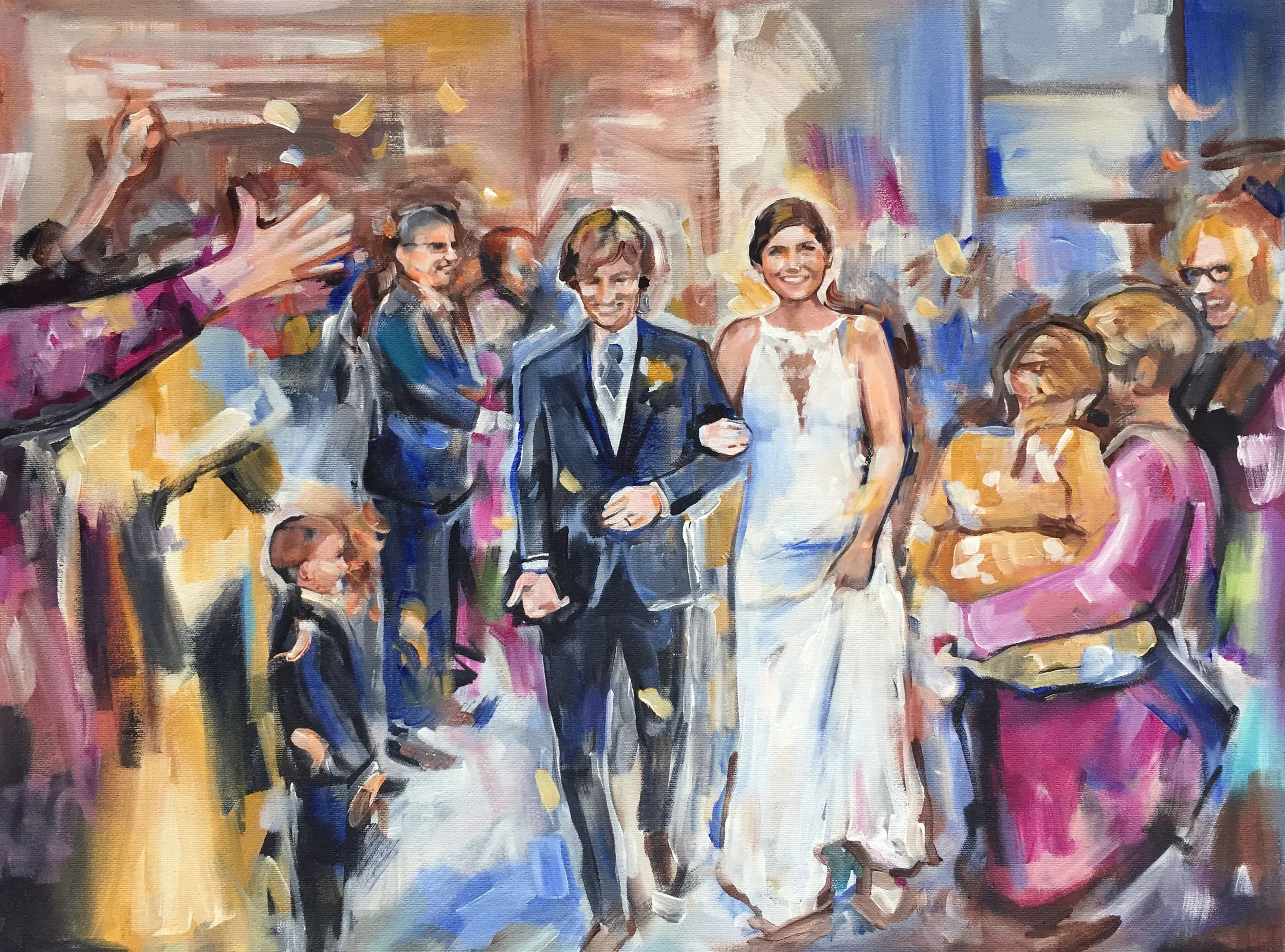 a wedding painting by Shalayne Mowry in the Black Hills of SD