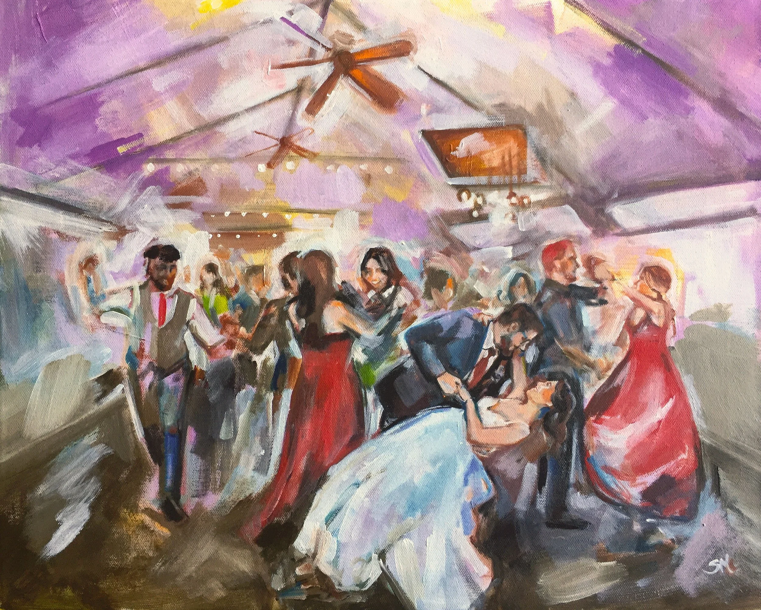 Shalayne Mowry is a live wedding painter serving Jackson Hole, WY, Denver, CO, Salt Lake City, UT, and beyond.