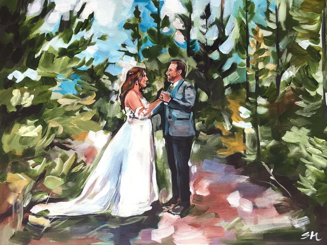 It's that wonderful time of year- the days are getting longer, a bit warmer, and you can feeeeel the joy in the air! Today I'm throwing it back to this memorable summer day in the Black Hills capturing Krista and Travis. 💕 

#liveweddingpainter #liv