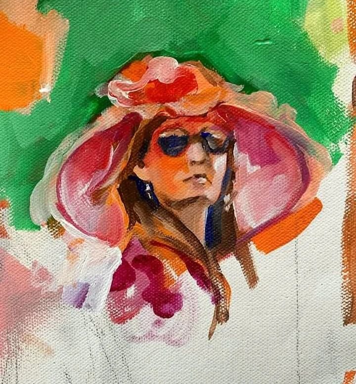 Acrylic sketchin' on canvas 💅

#sketching #acrylicsketch #livepainter #painterofpeople #liveeventpainter #liveweddingpainter #peopledoingthings