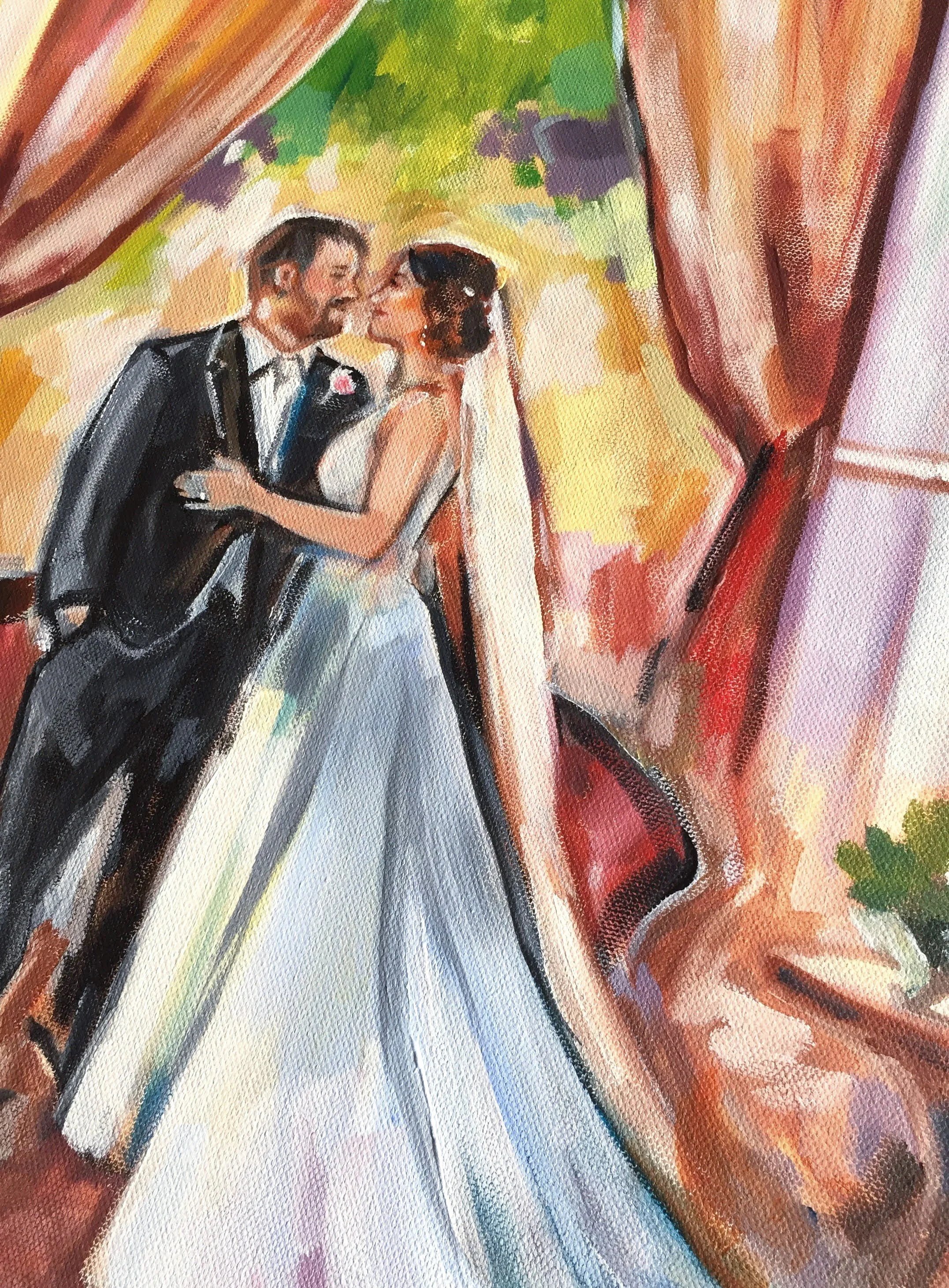 Shalayne Mowry is a live wedding painter serving Jackson Hole, Wyoming, and Bozeman, Montana.
