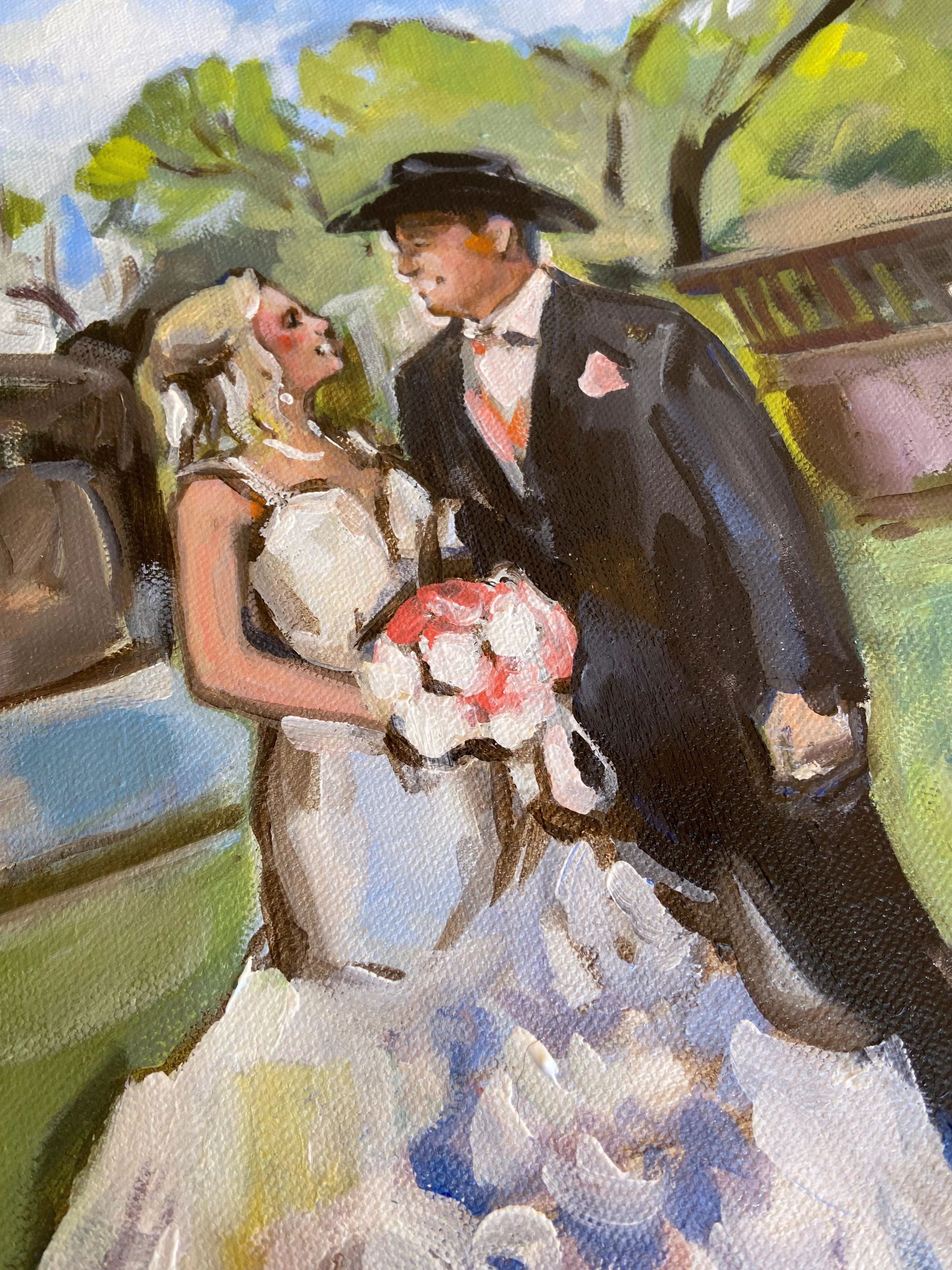 Shalayne Mowry is a live wedding painter serving Wyoming, Montana, East Idaho, the Black Hills.