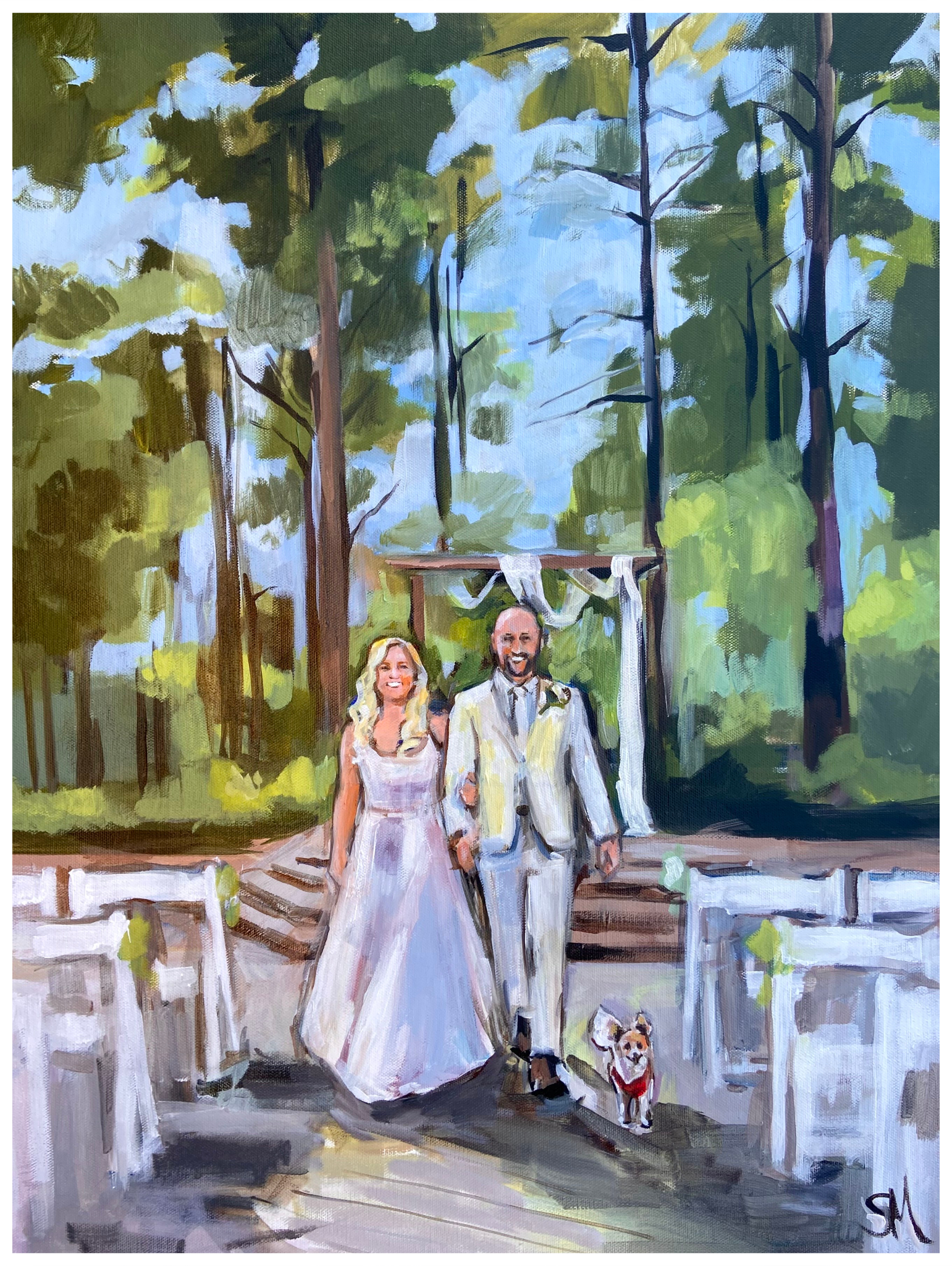 Shalayne Mowry is a live wedding painter serving Jackson Hole, Wyoming, Denver, Colorado, and Salt Lake City, Utah.
