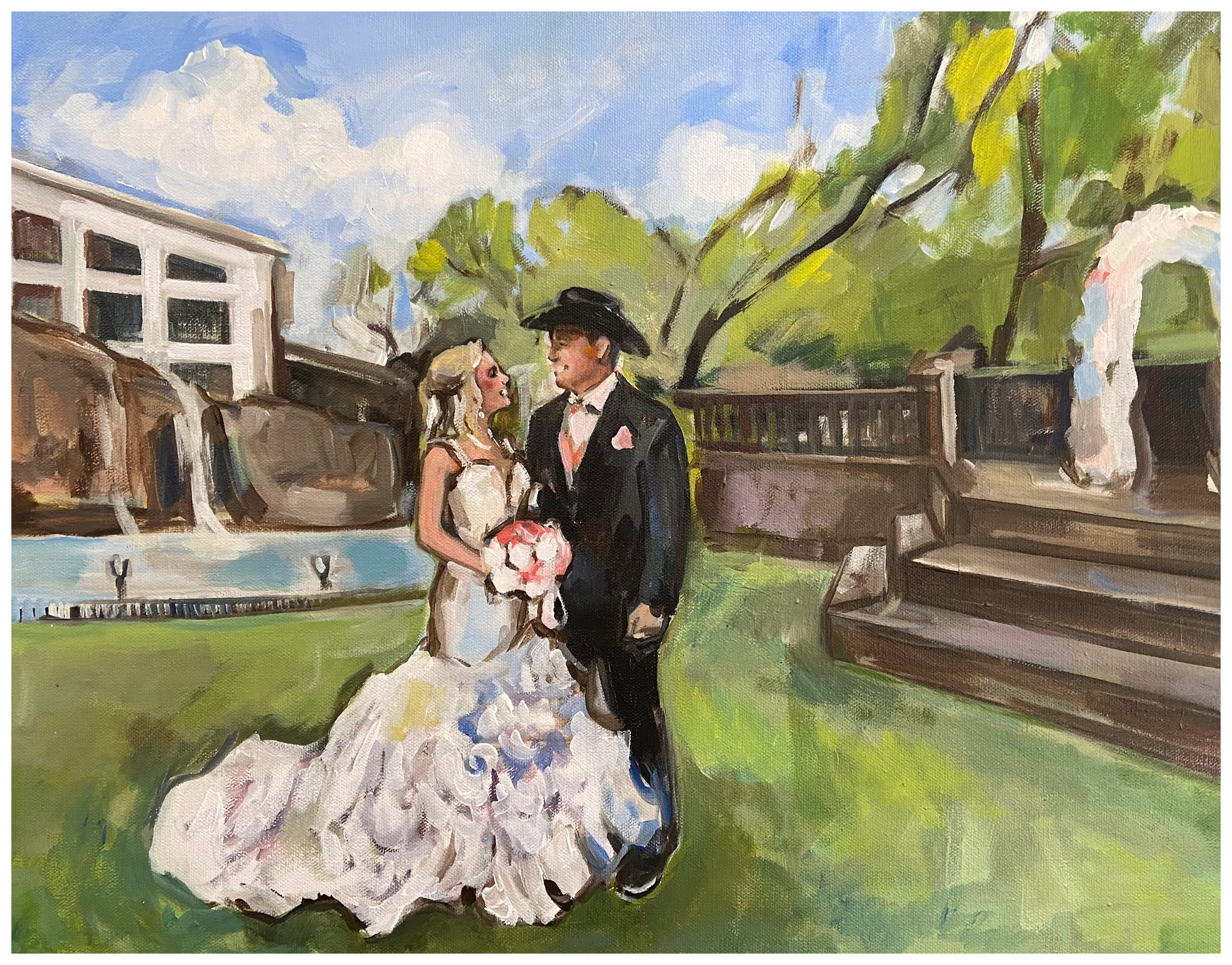 Shalayne Mowry is a live wedding painter in Jackson Hole, Wyoming, Denver, Colorado, and Salt Lake City, Utah.