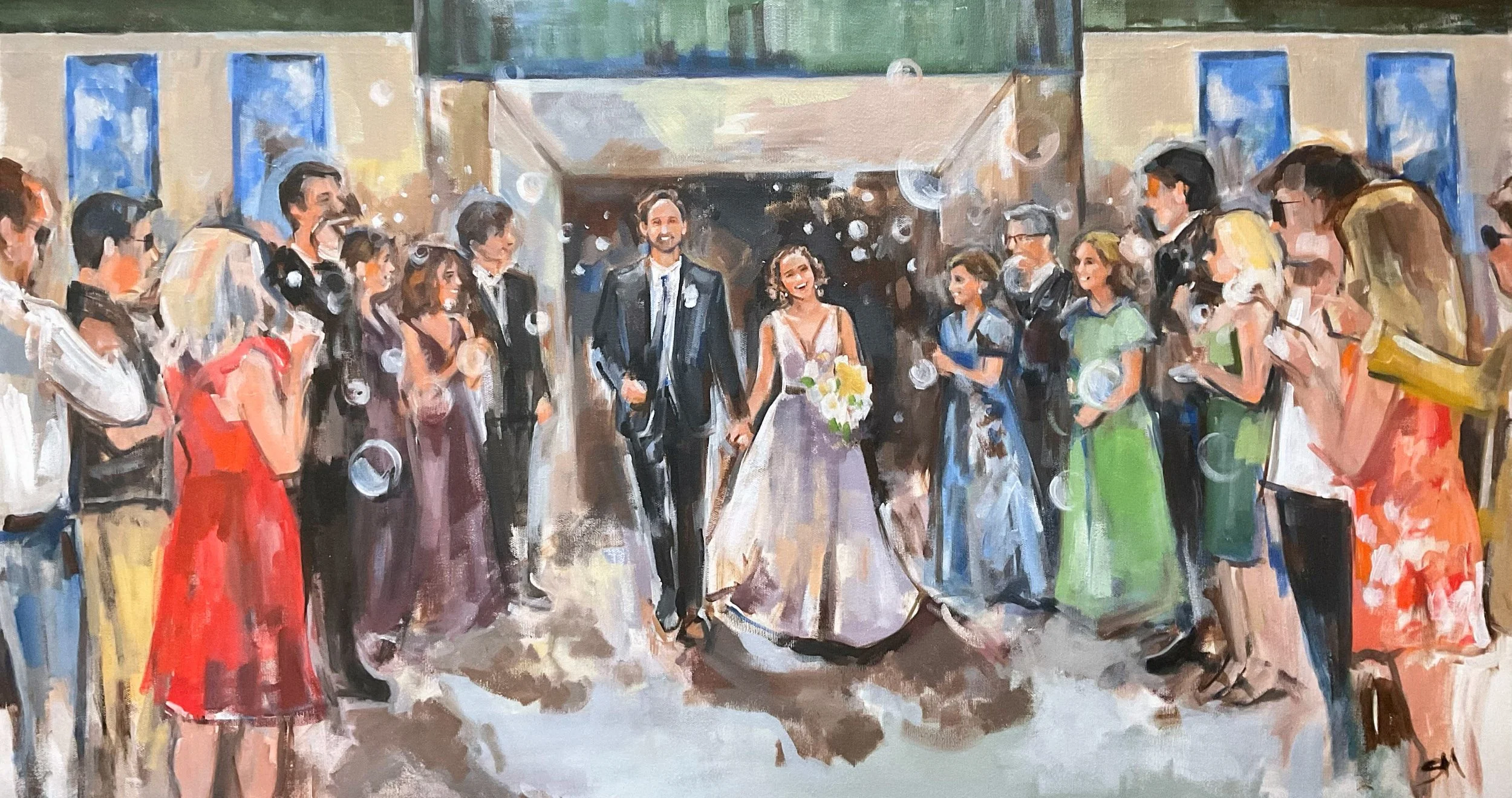 Shalayne Mowry is a live wedding painter serving Jackson Hole, Wyoming, and Bozeman, Montana.