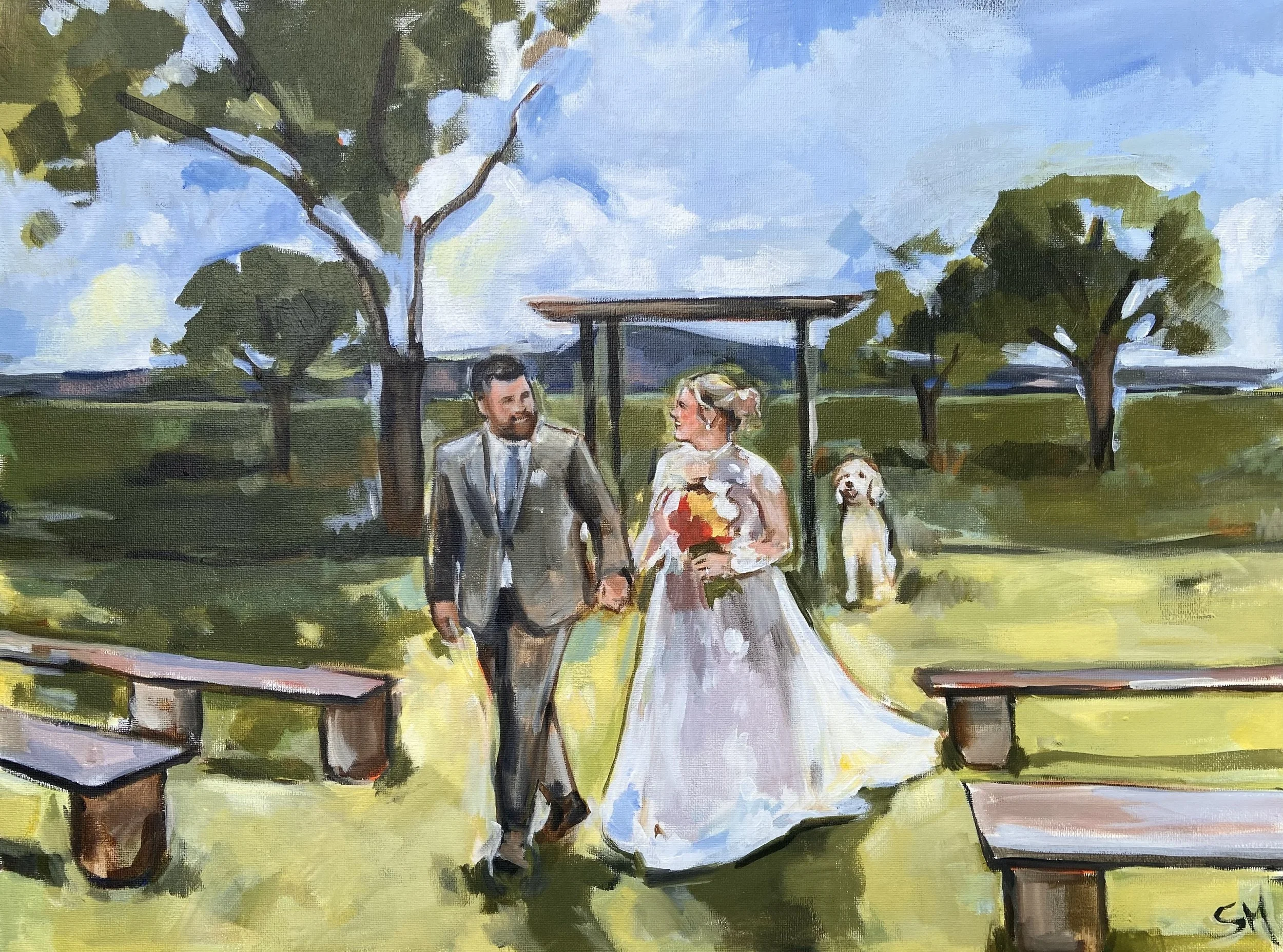 Shalayne Mowry is a live wedding painter serving Jackson Hole, WY, Denver, CO, Salt Lake City, UT, and beyond.