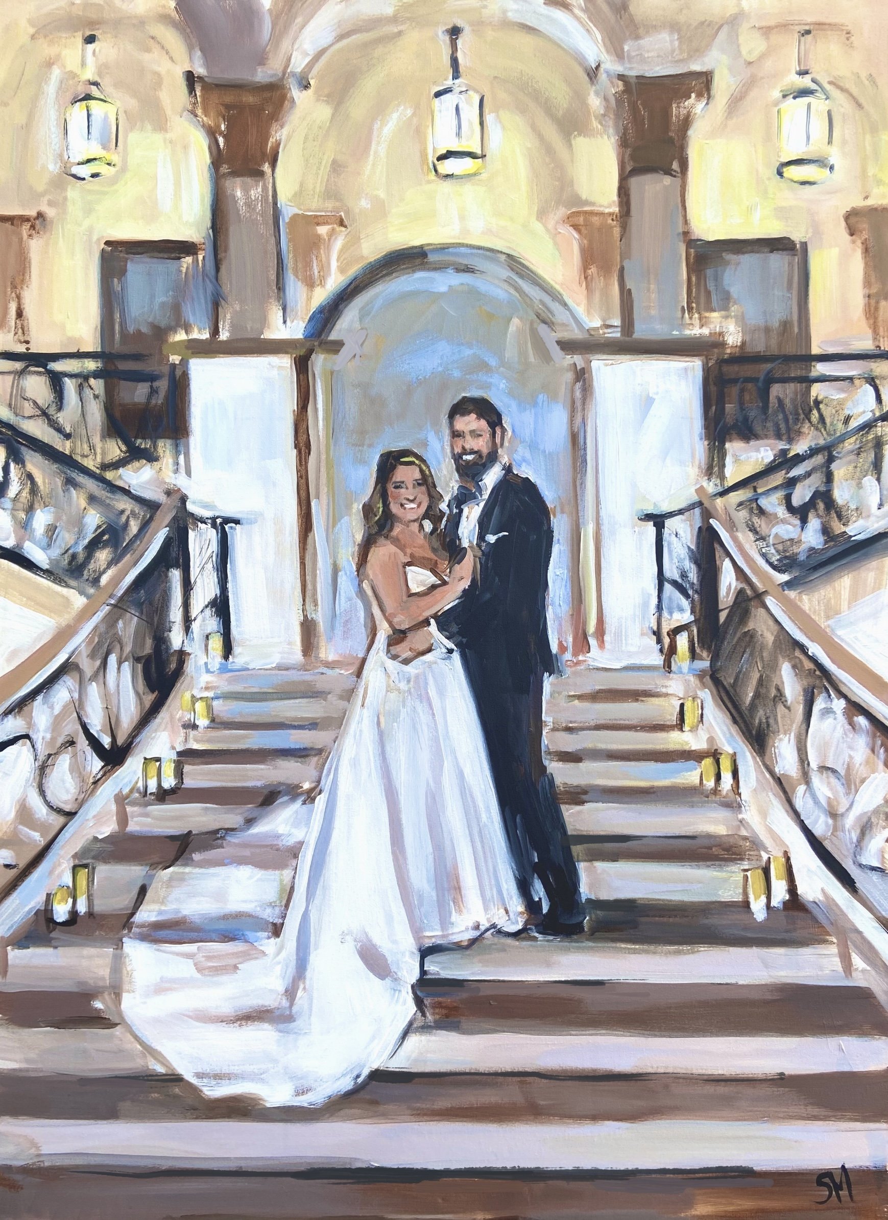 Shalayne Mowry is a live wedding painter serving Wyoming, Montana, East Idaho, the Black Hills.