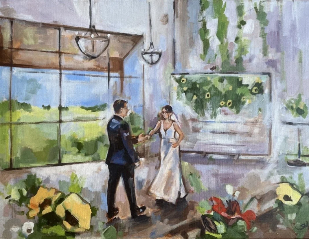 Shalayne Mowry is a live wedding painter serving Jackson Hole, WY, Denver, CO, Salt Lake City, UT, and beyond.