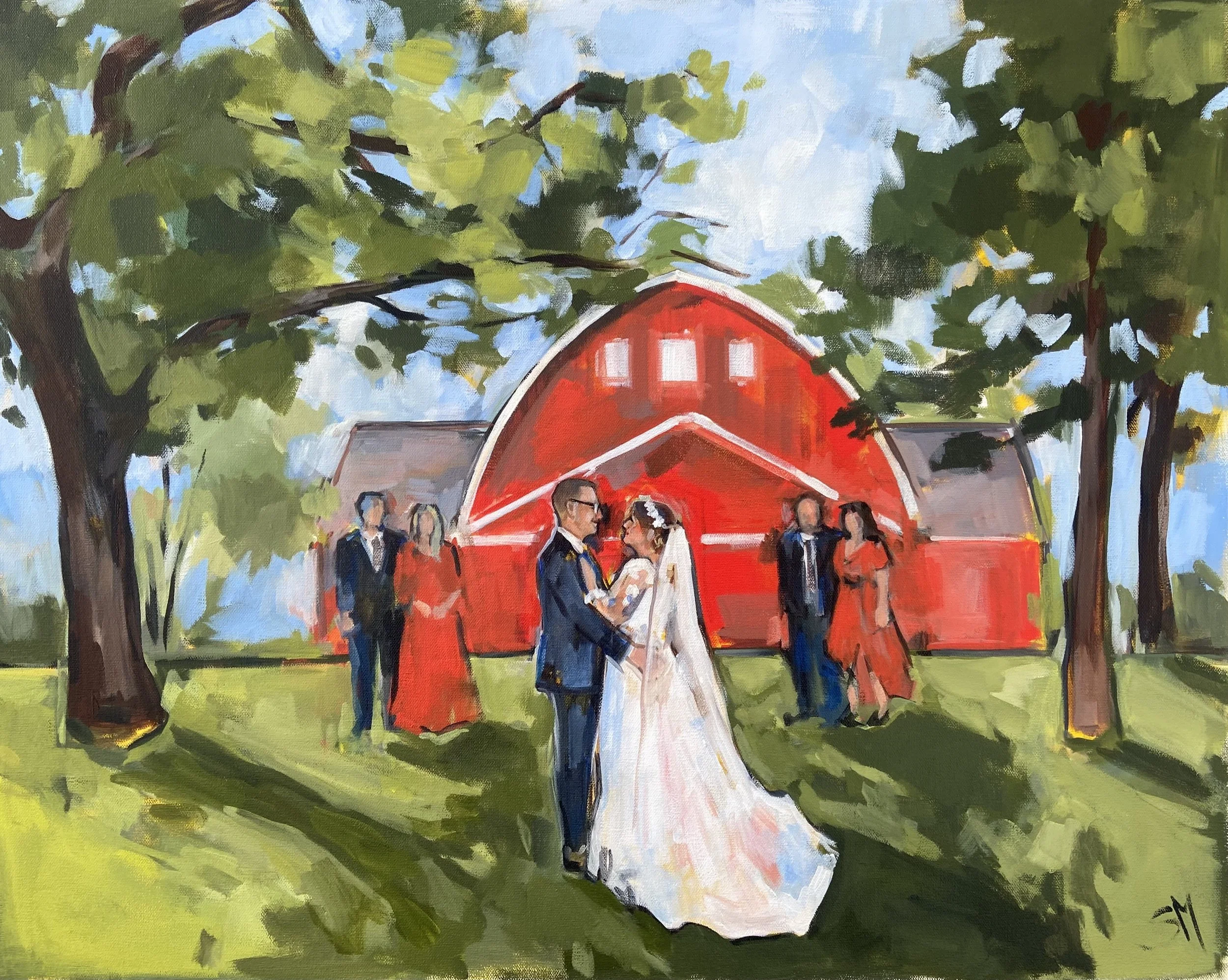 Shalayne Mowry is a live wedding painter serving Jackson Hole, WY, Denver, CO, Salt Lake City, UT, and beyond.