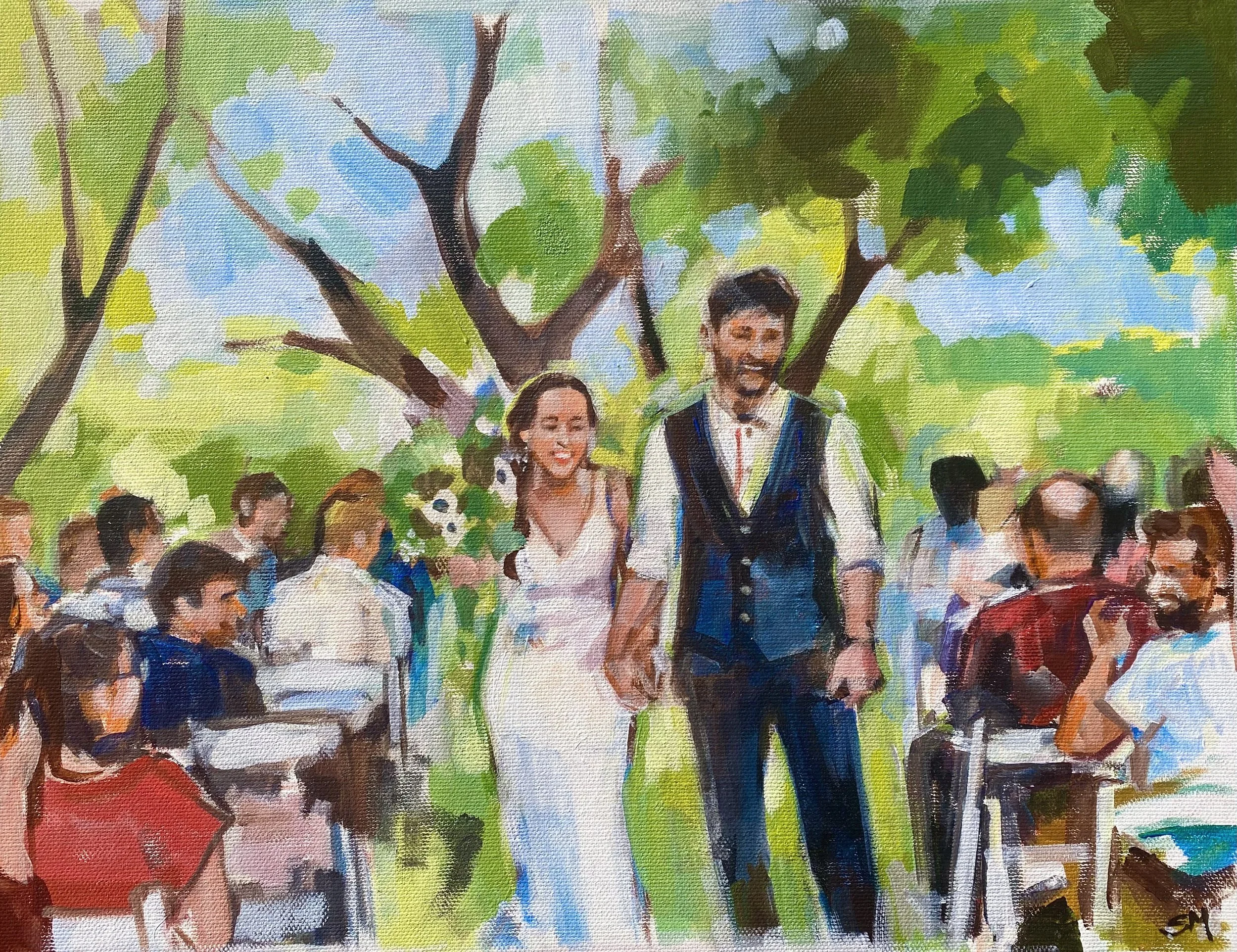 Shalayne Mowry is a live wedding painter serving Wyoming, Montana, East Idaho, the Black Hills.